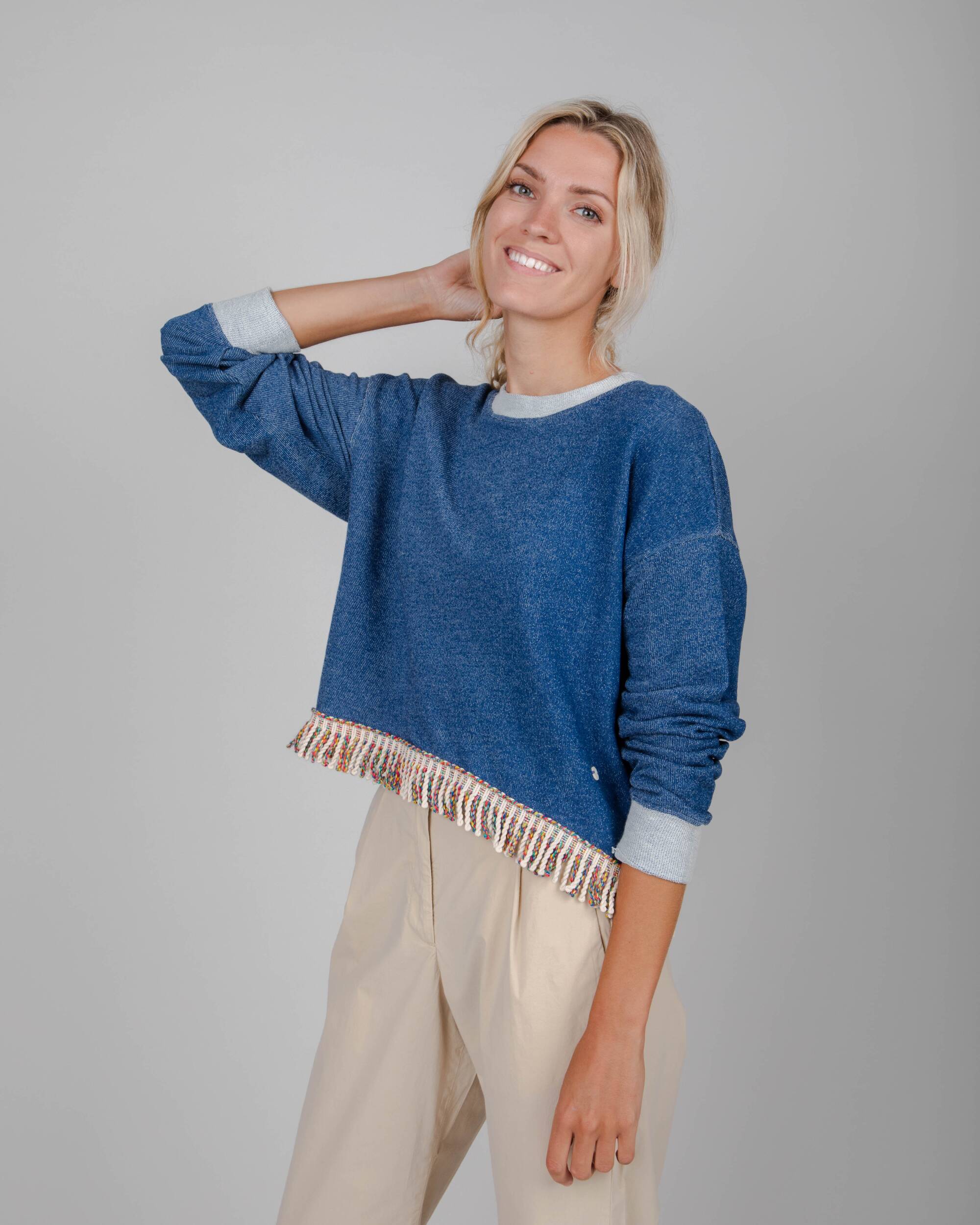Blauer Pullover aus Baumwolle von Brava Fabrics