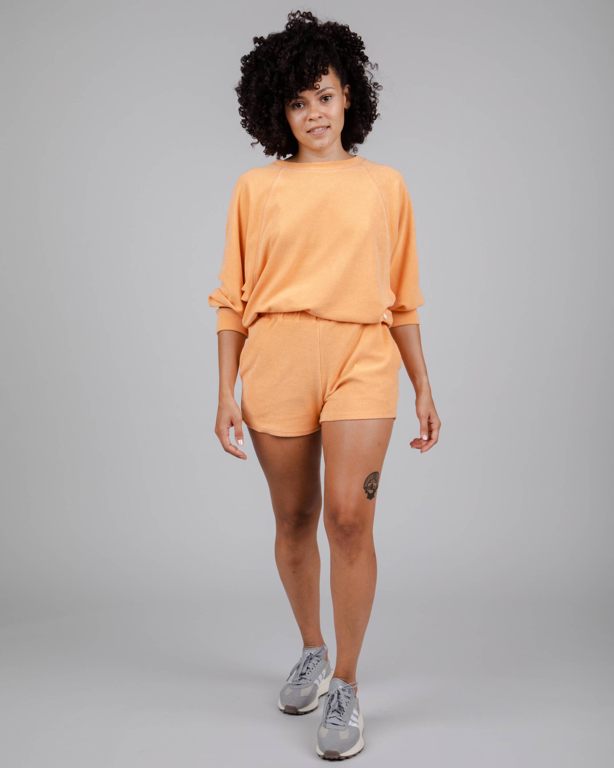Oranger Pullover Raglan aus 100% Bio-Baumwolle von Brava Fabrics