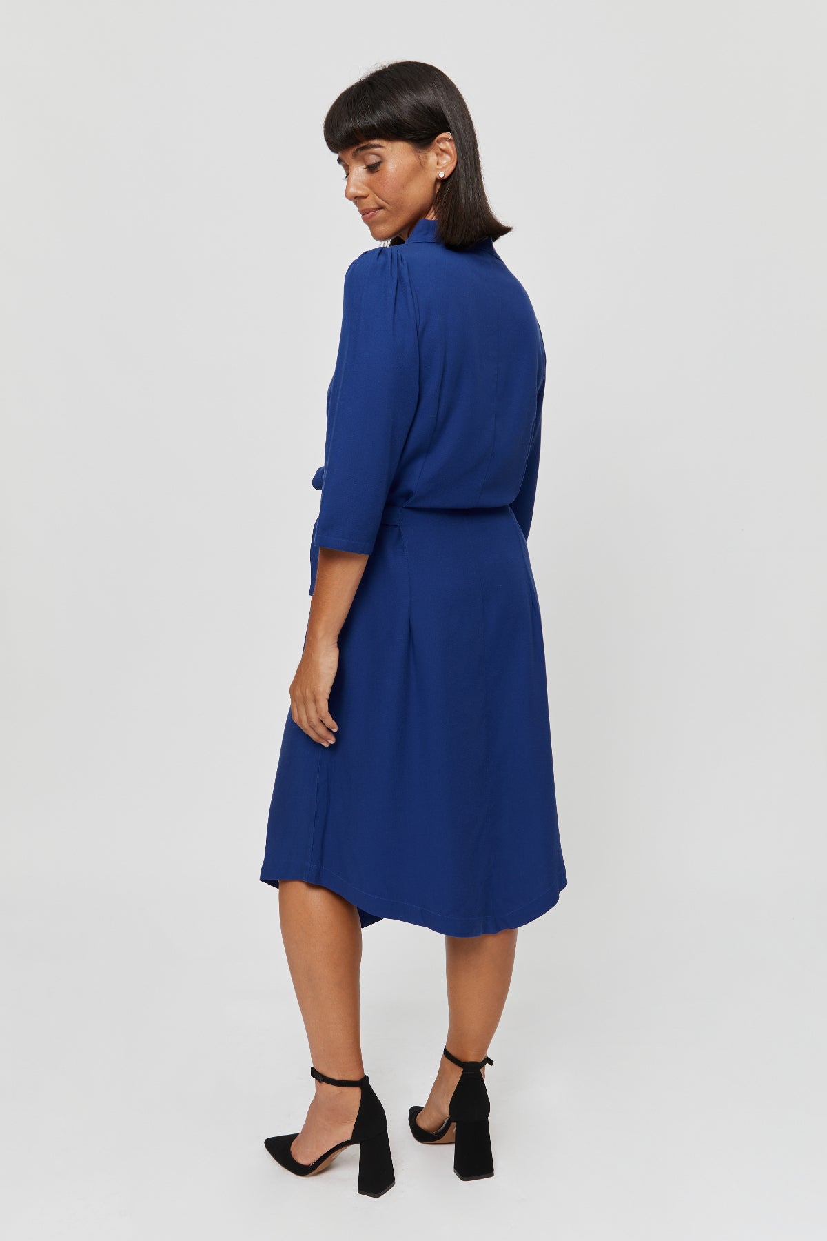 Blaues Kleid Suzi aus 100% Viskose von Ayani