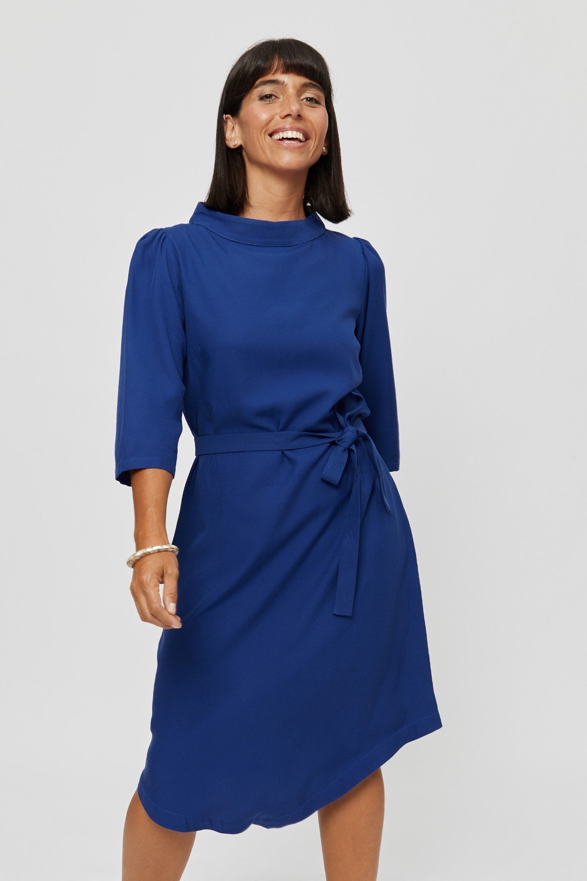 Blaues Kleid Suzi aus 100% Viskose von Ayani
