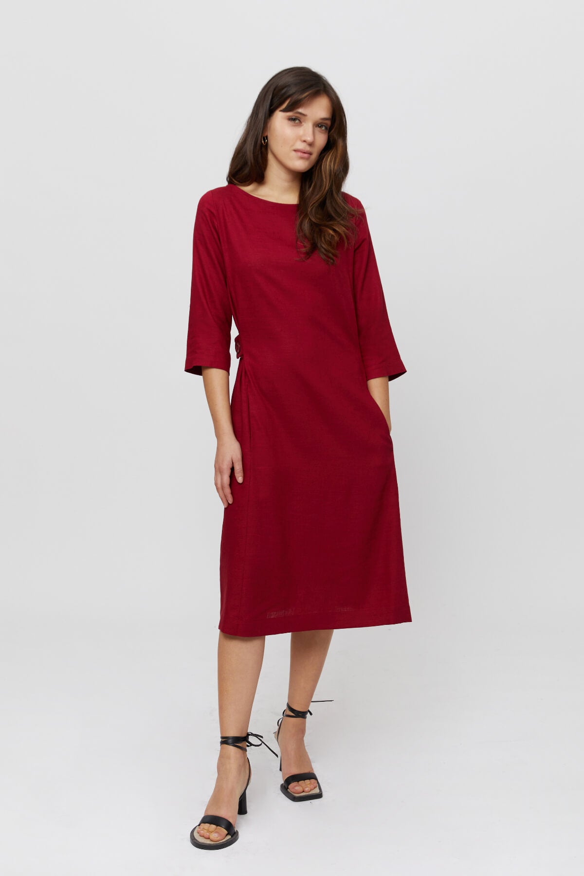 Rotes Kleid Emilia aus Viskose von Ayani