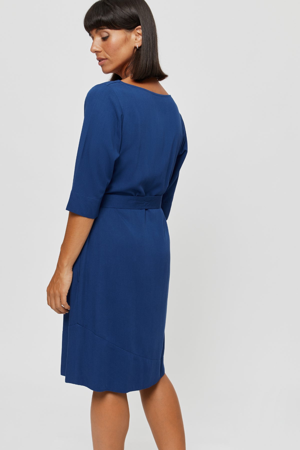 Blaues Kleid Catherine aus 100% Viskose von Ayani