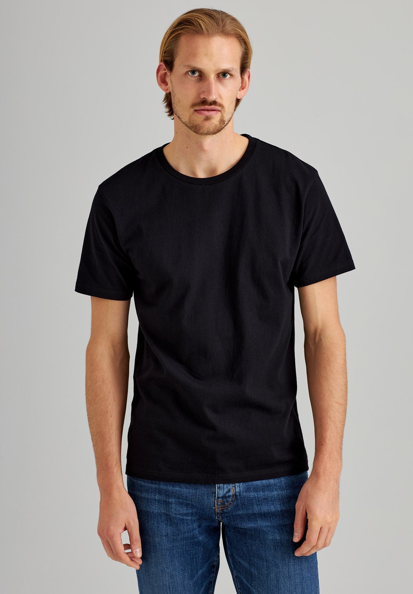 Black T-shirt 3-pack TT02 made of organic cotton from Thokkthokk