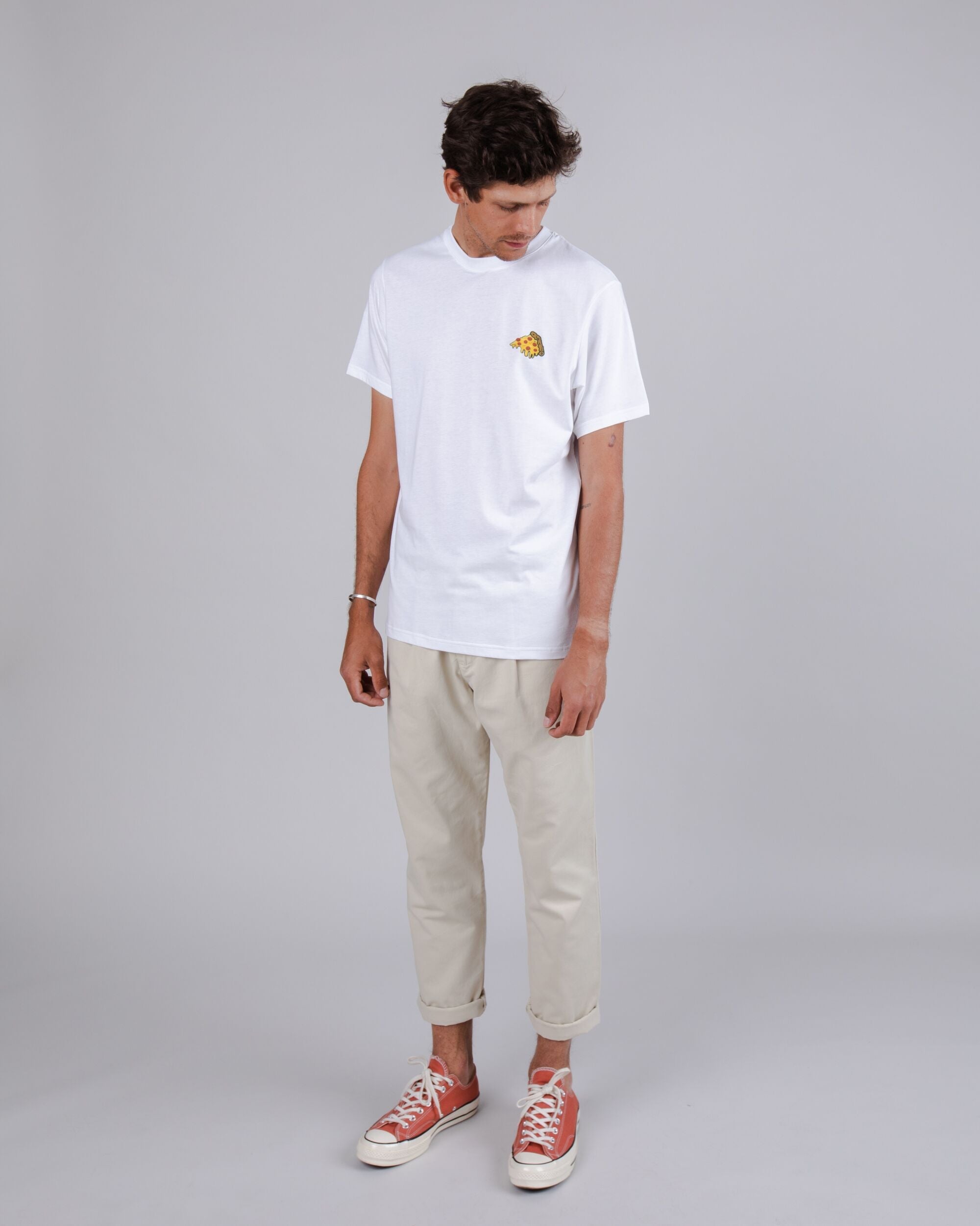 White, printed T-shirt Ornamante made from 100% organic cotton from Brava Fabrics