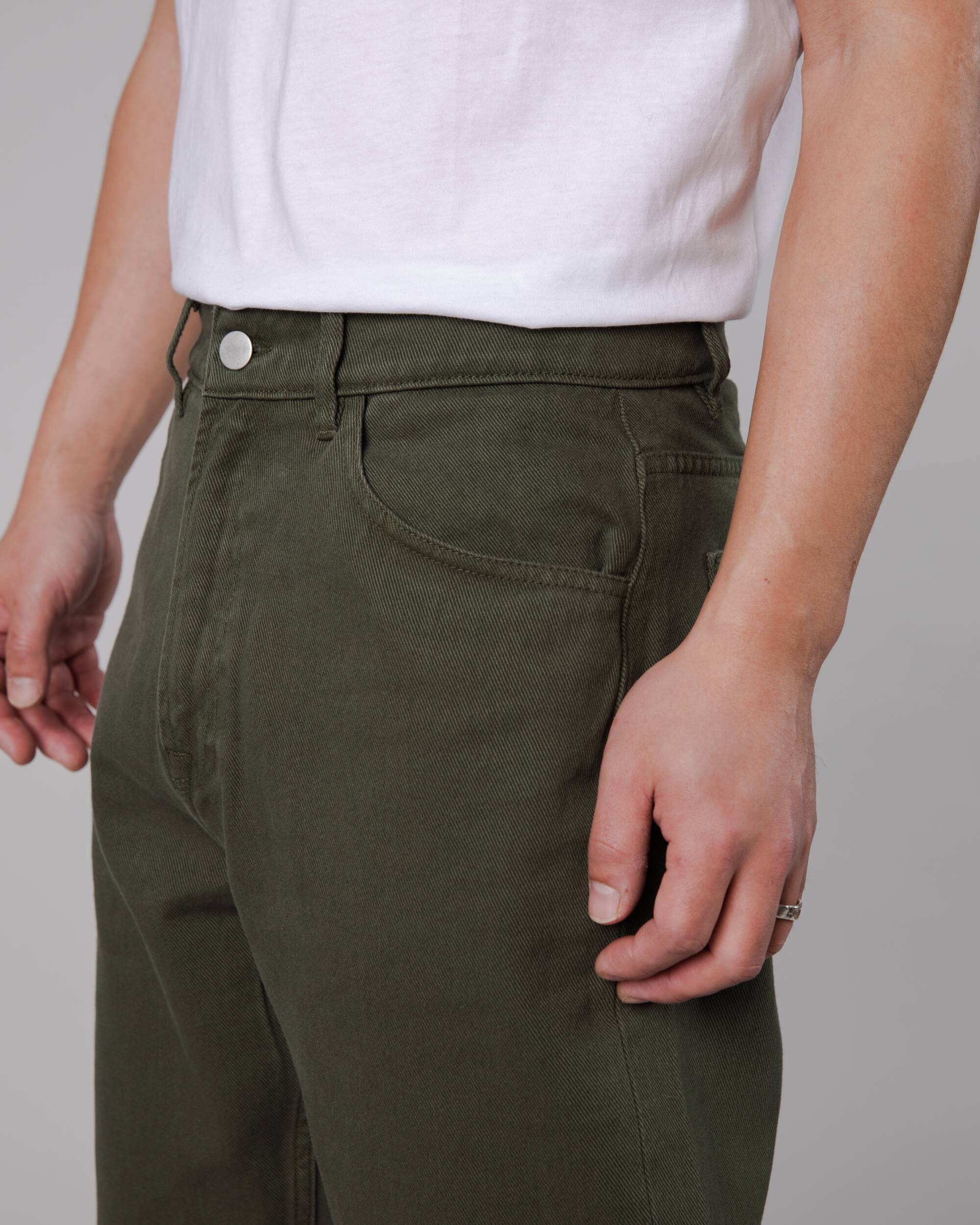 Grüne Hose 5 Pocket Stone aus Bio-Baumwolle von Brava Fabrics