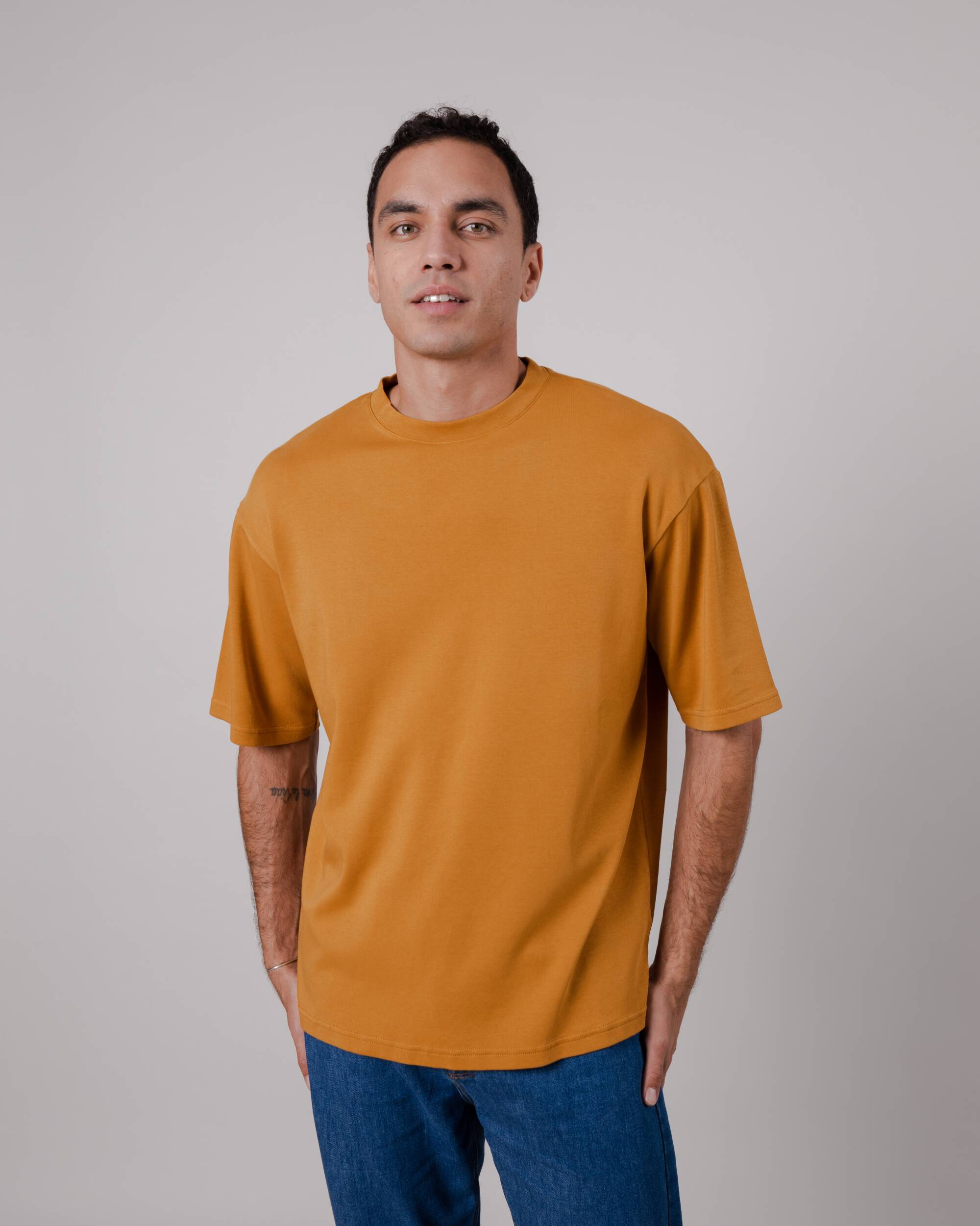 Toffee T-Shirt Oversize aus Bio-Baumwolle von Brava Fabrics