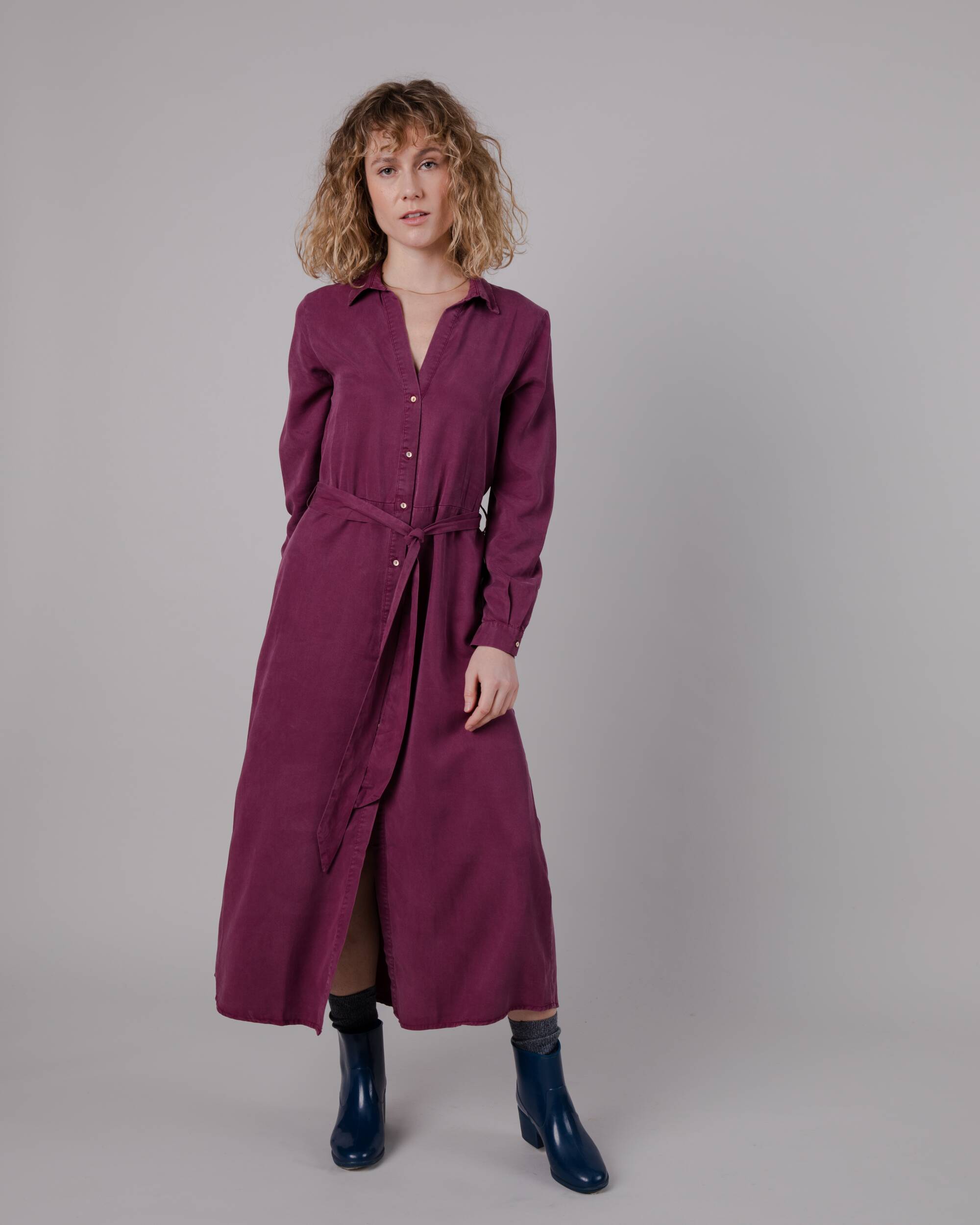 Robe en Tencel violet de Brava Fabrics