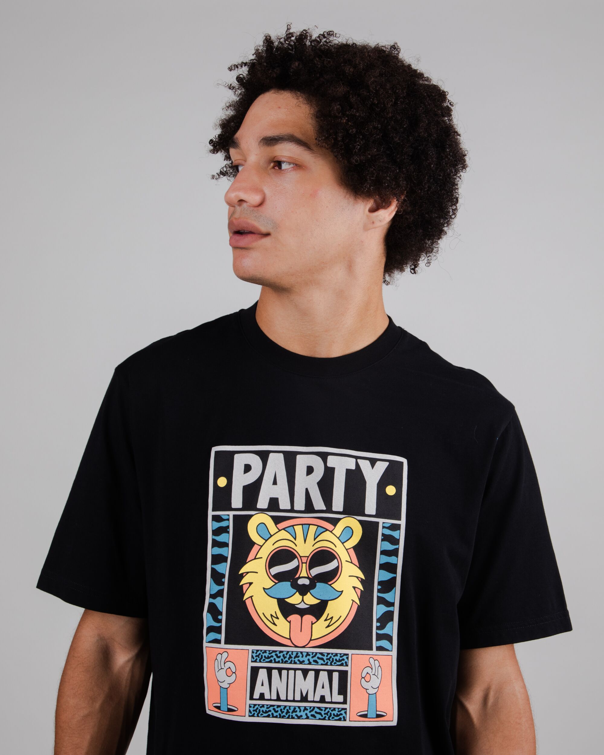 Black Yeye Weller Party shirt made from organic cotton by Brava Fabrics