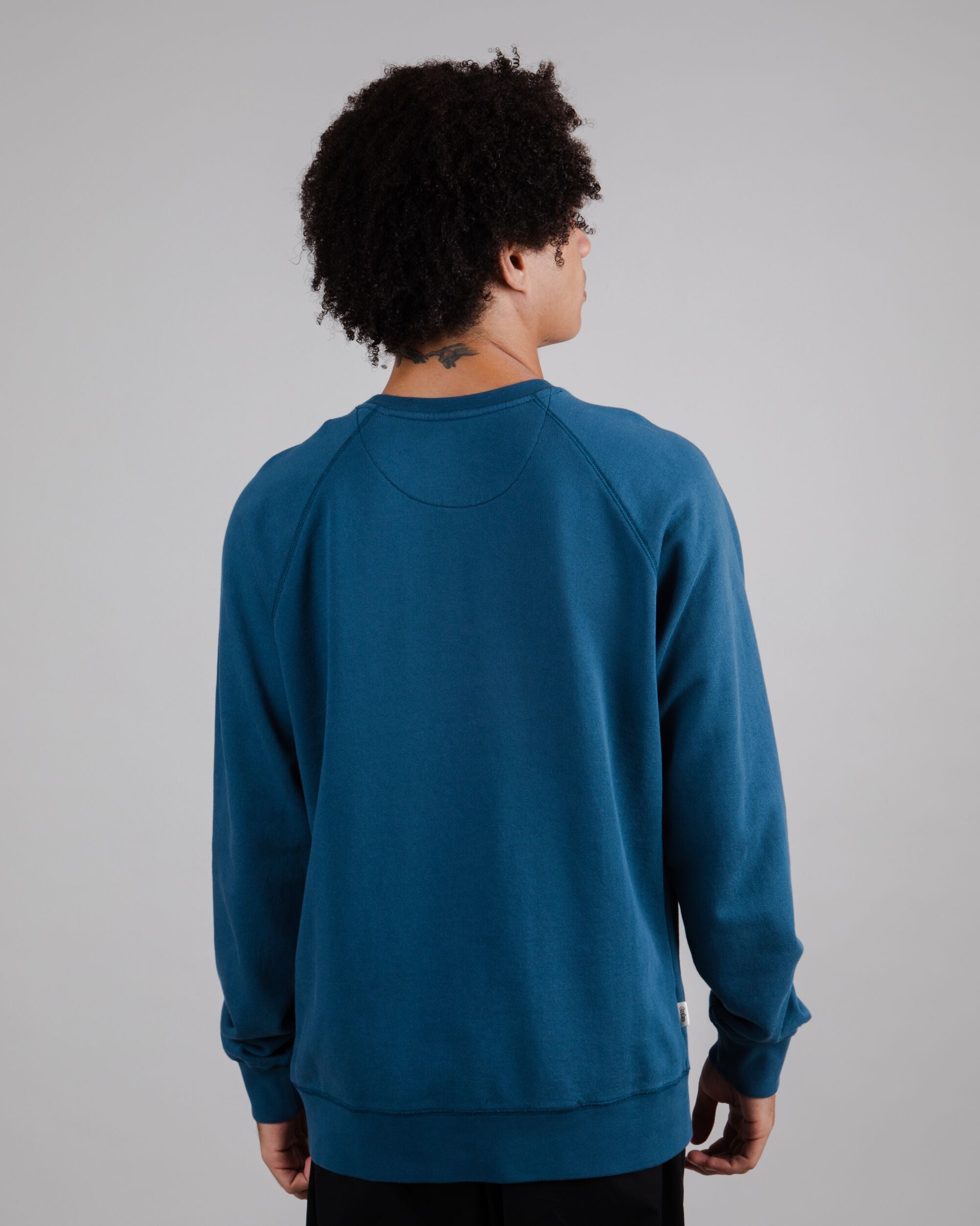 Blauer Sweater Dickie Logo aus Bio-Baumwolle von Brava Fabrics