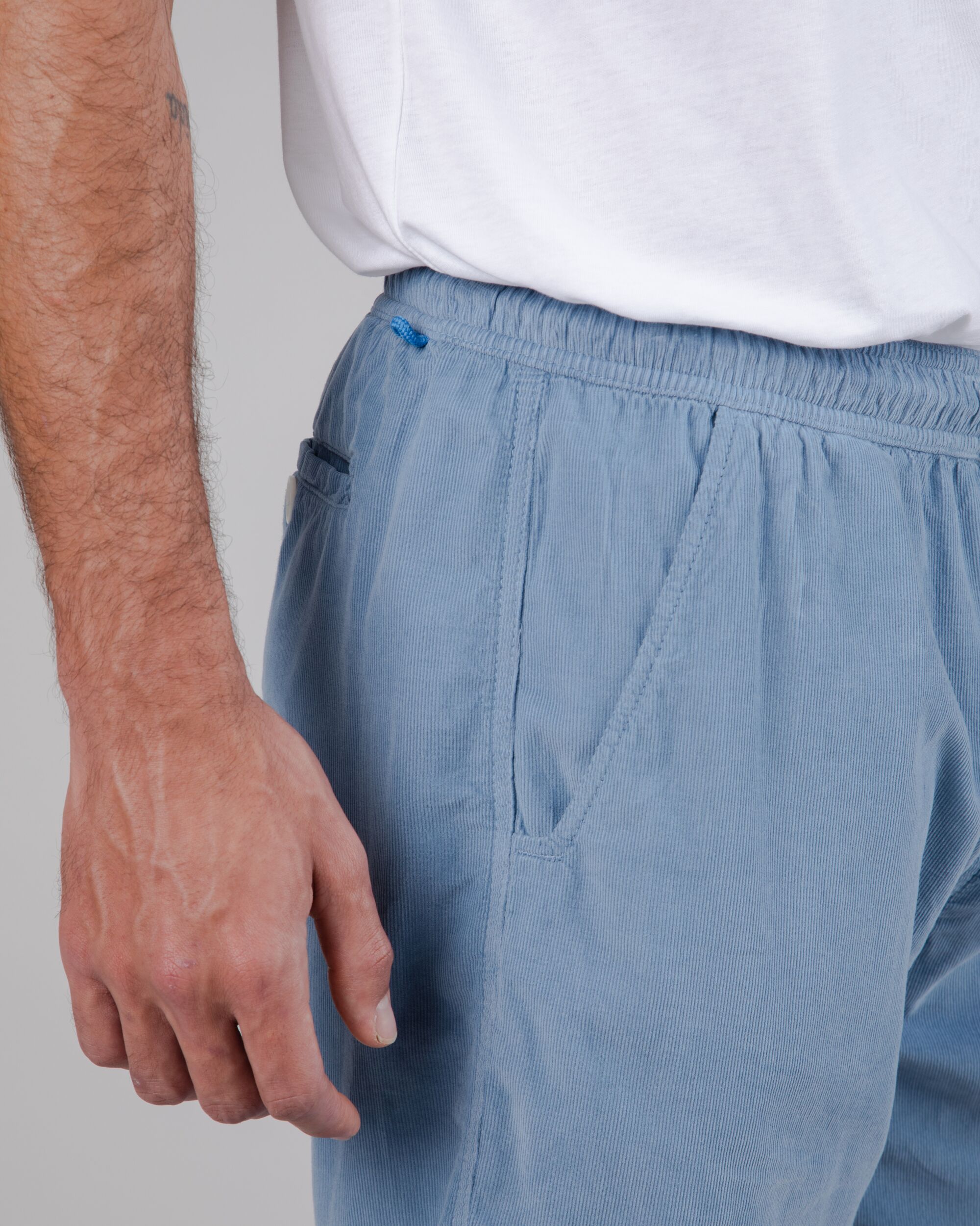 Baby Cord Short Blue shorts made of organic cotton from Brava Fabrics