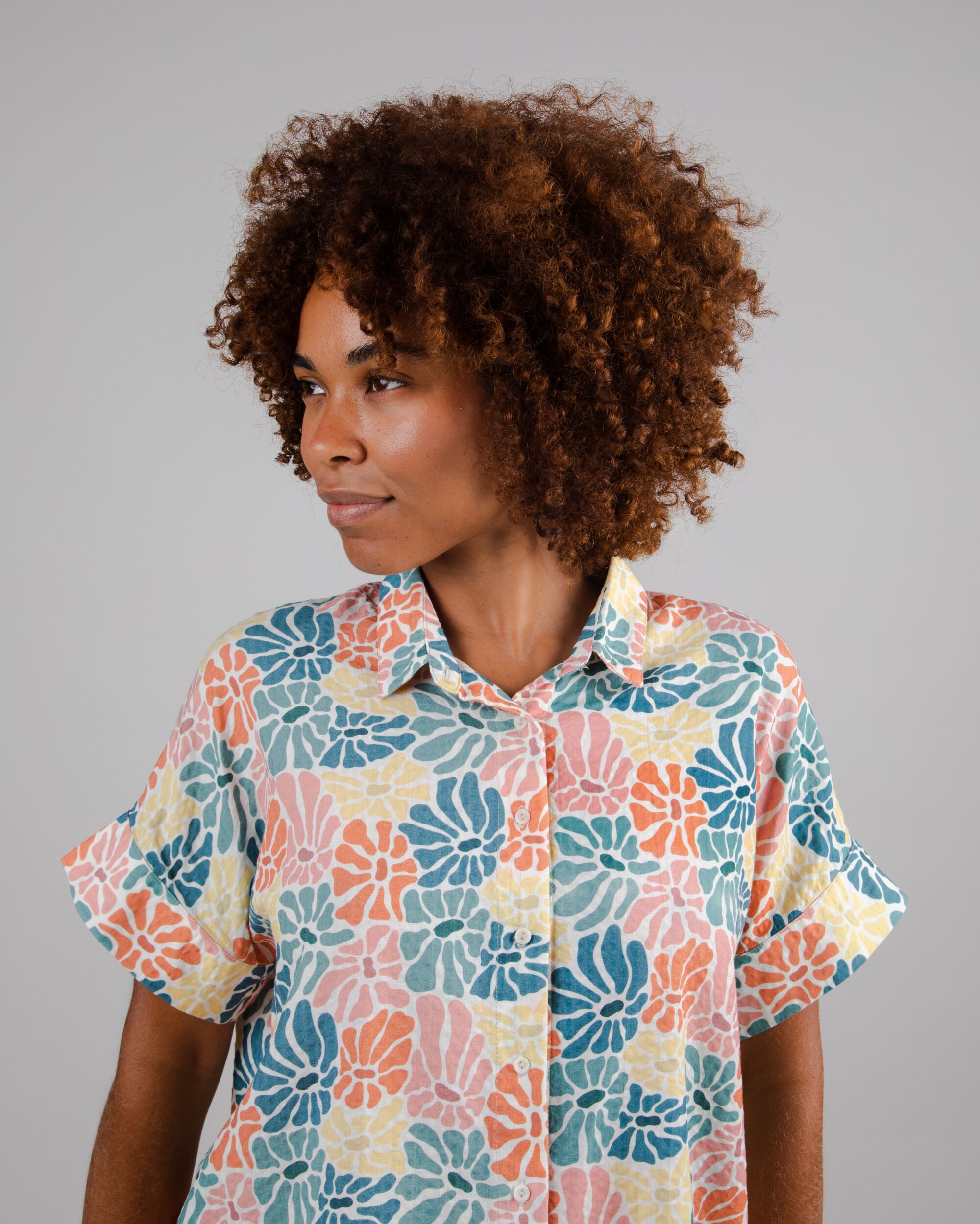 Spring Batwing Sleeve blouse made of organic cotton by Brava Fabrics