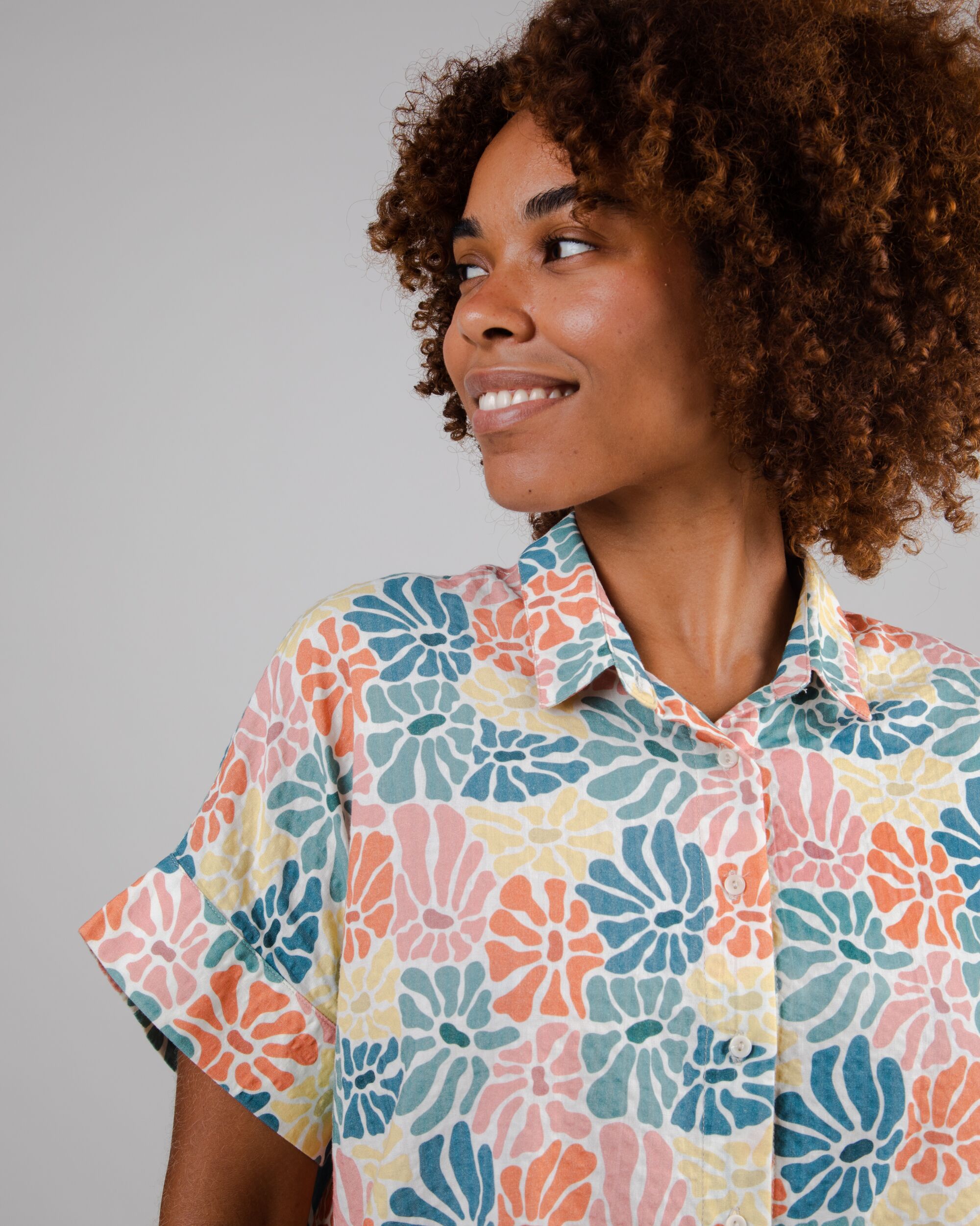 Spring Batwing Sleeve blouse made of organic cotton by Brava Fabrics