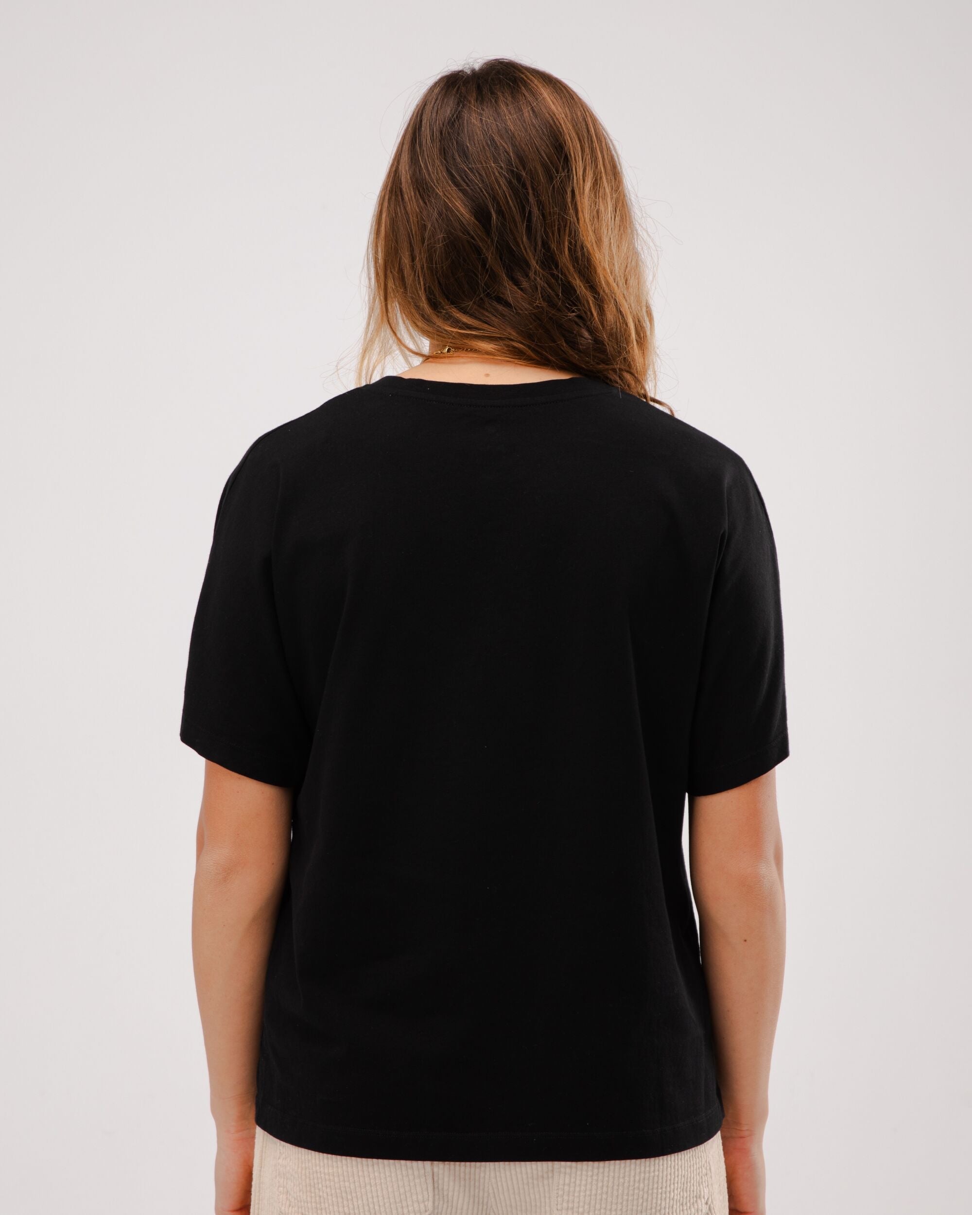 T-shirt oversize Kodak Color en noir en coton biologique par Brava Fabrics