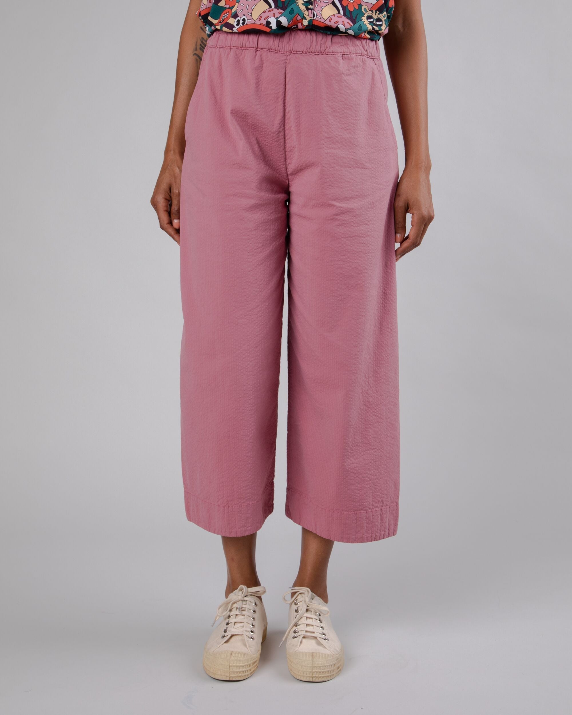 Pantalon oversize Picnic en rose en coton biologique de Brava Fabrics