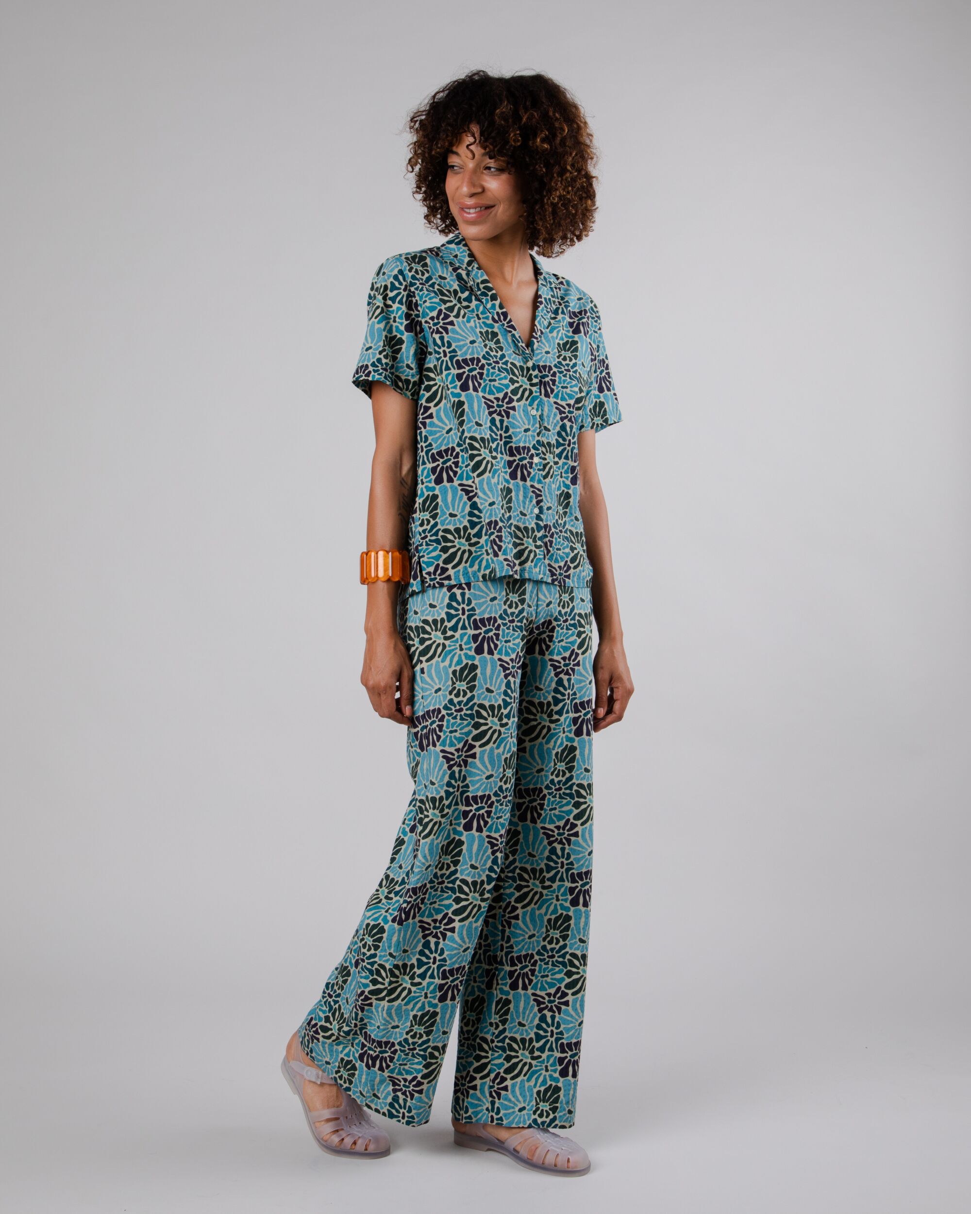 Colorful, wide-leg pants Spring made of cotton from Brava Fabrics