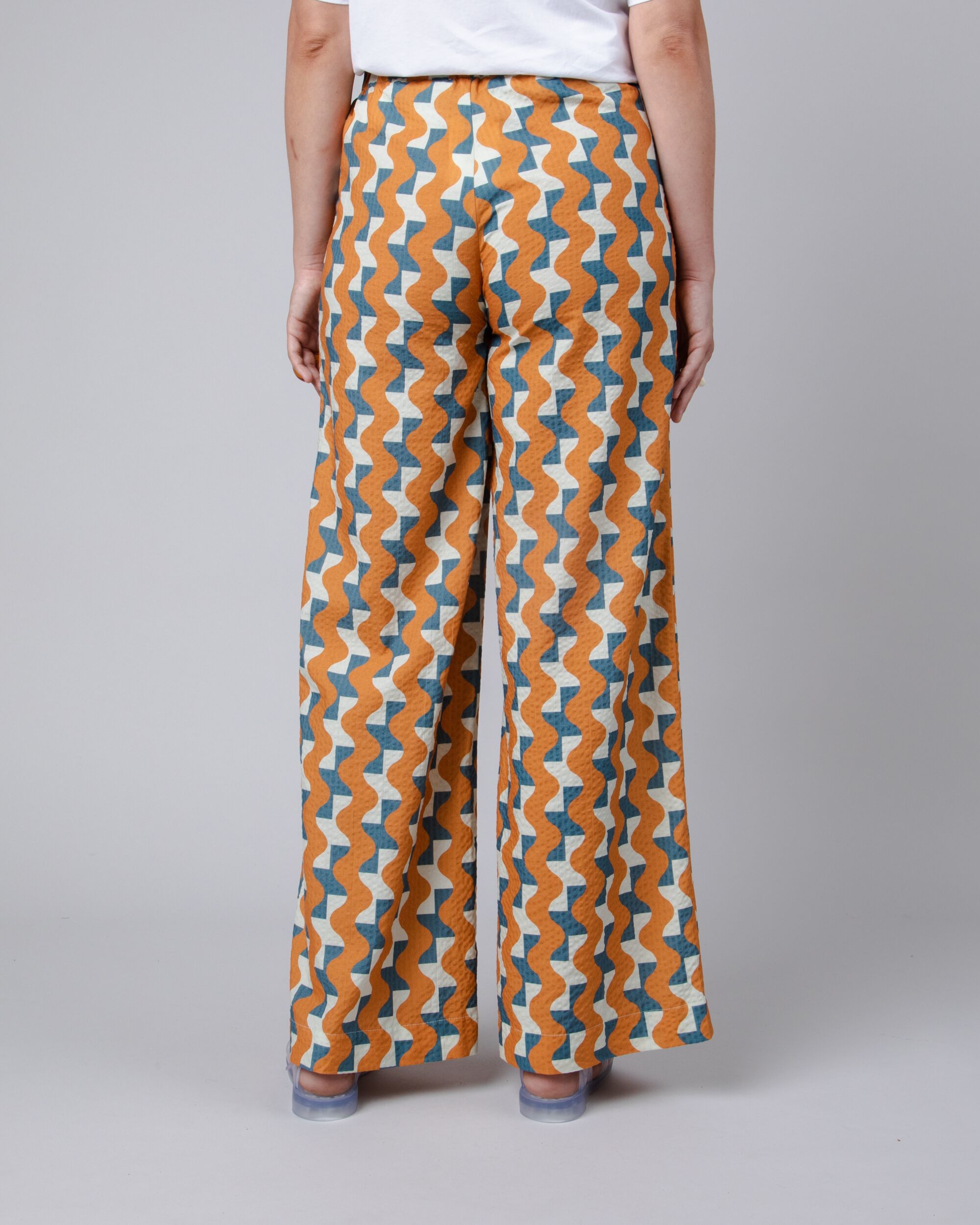 Pantalon large coloré Ocre en coton de Brava Fabrics