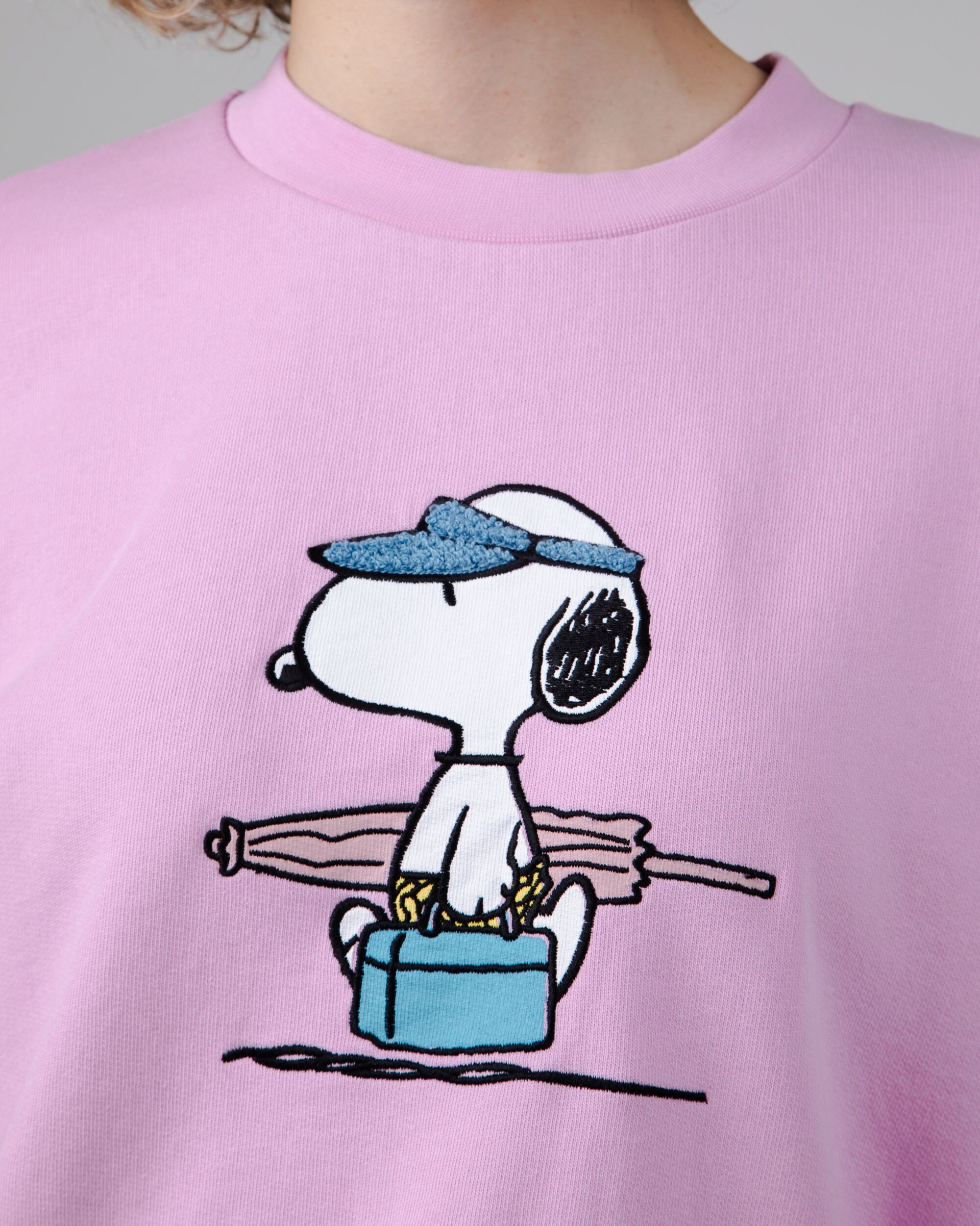 Sweater Peanuts Beach in Pink aus Bio Baumwolle von Brava Fabrics