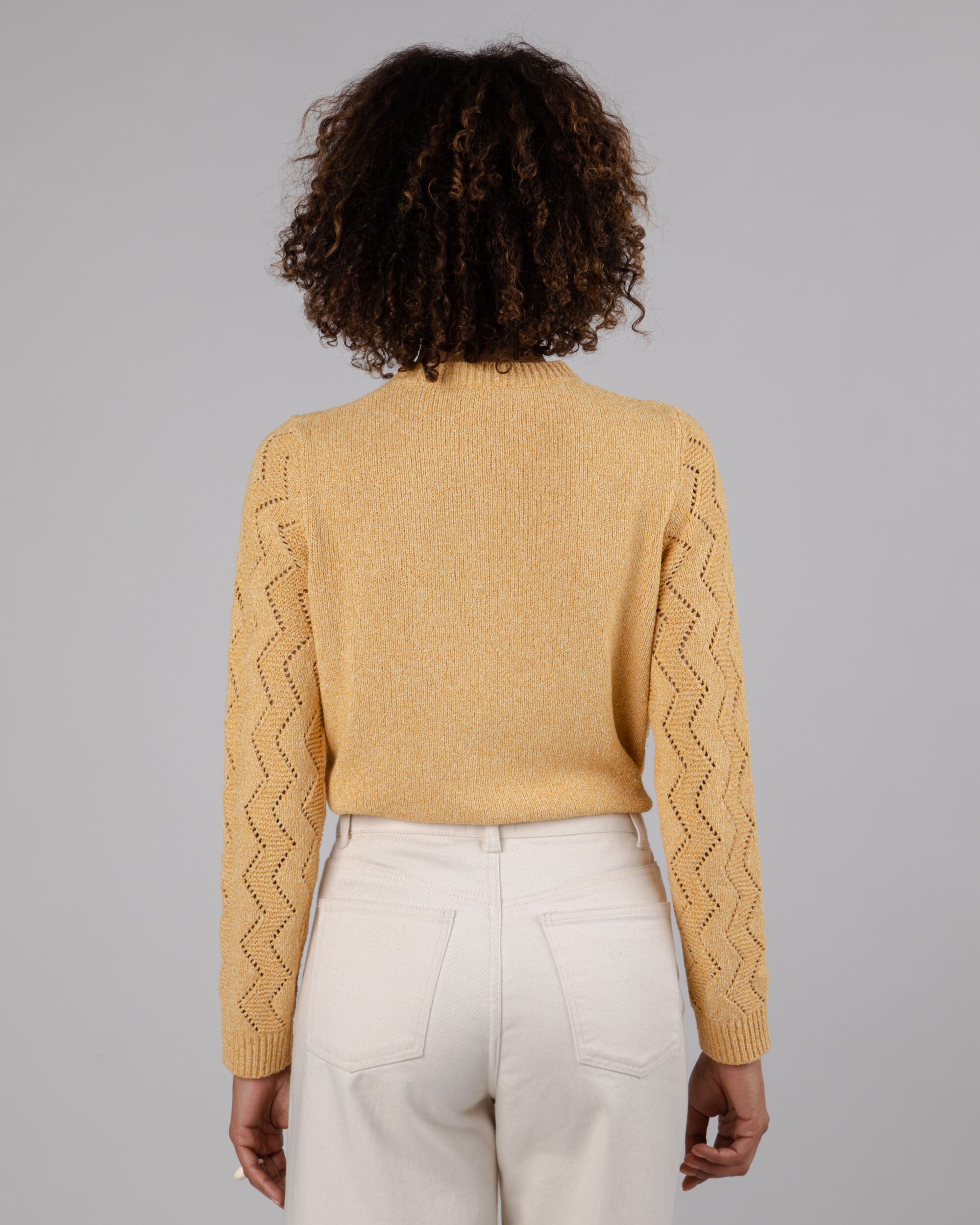 Yellow cotton cardigan from Brava Fabrics