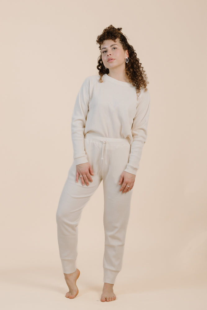 Pantalon blanc PALMA en coton 100% biologique de PURA Clothing