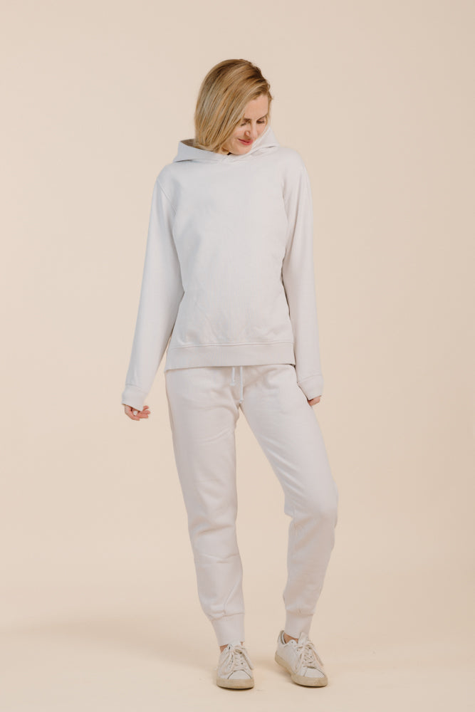 White sweater PINA made from 100% organic cotton from PURA Clothing