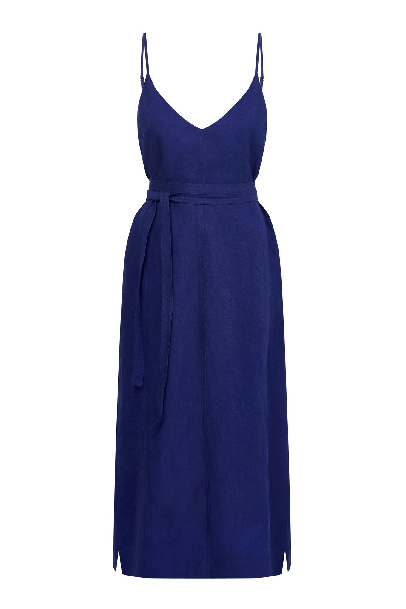 Dunkel-blaues Kleid IMAN aus Tencel und Leinen von Komodo