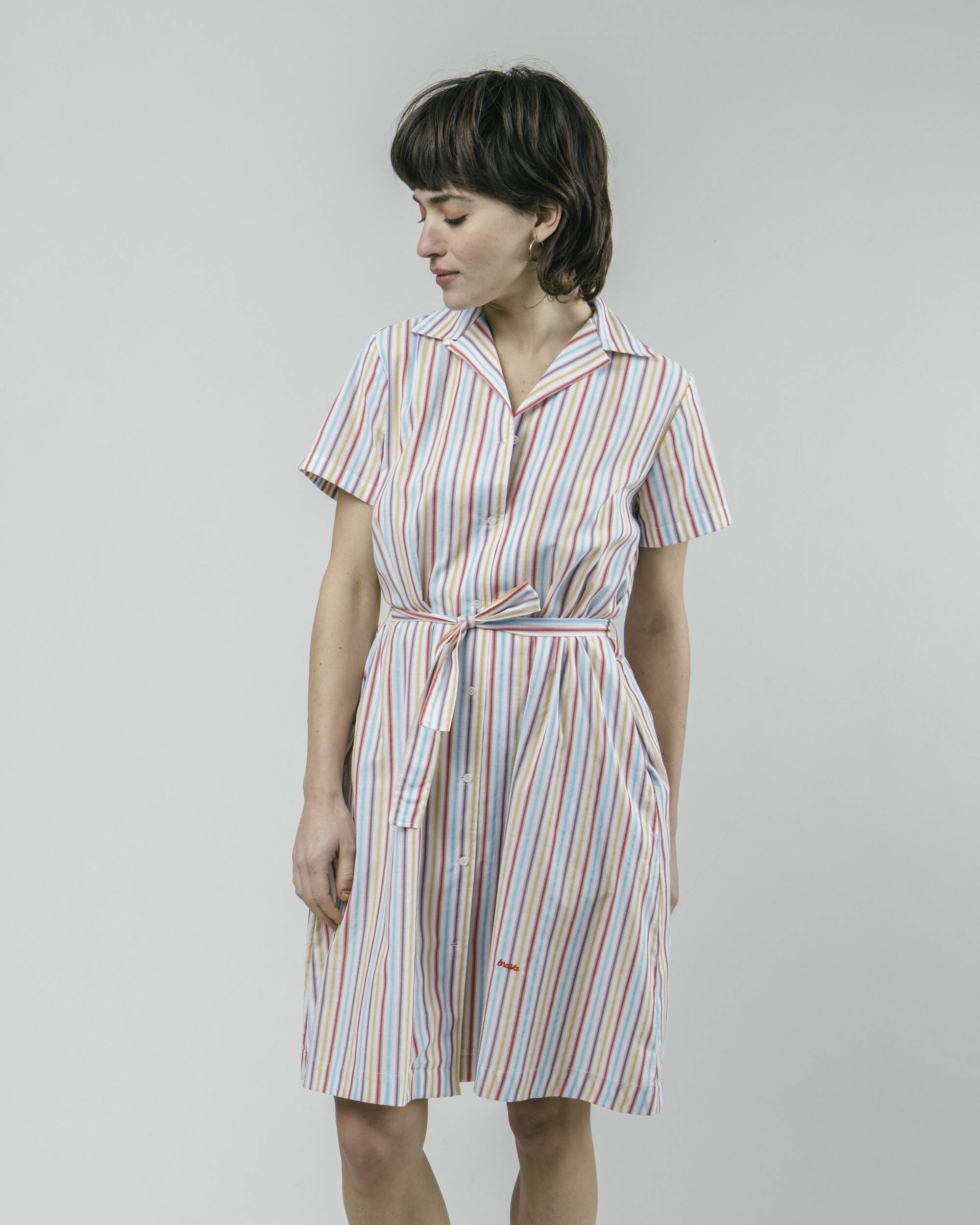 Robe "Downtown Stripes" en coton 100% biologique de Brava Fabrics