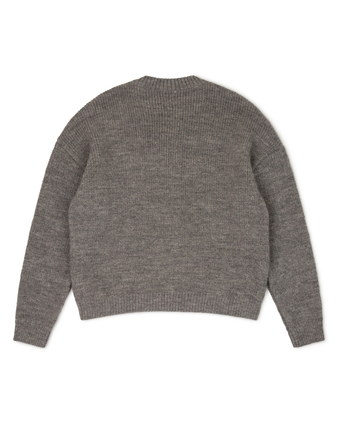 Gray, knitted sweater basalt made of merino and alpaca yarn from Matona