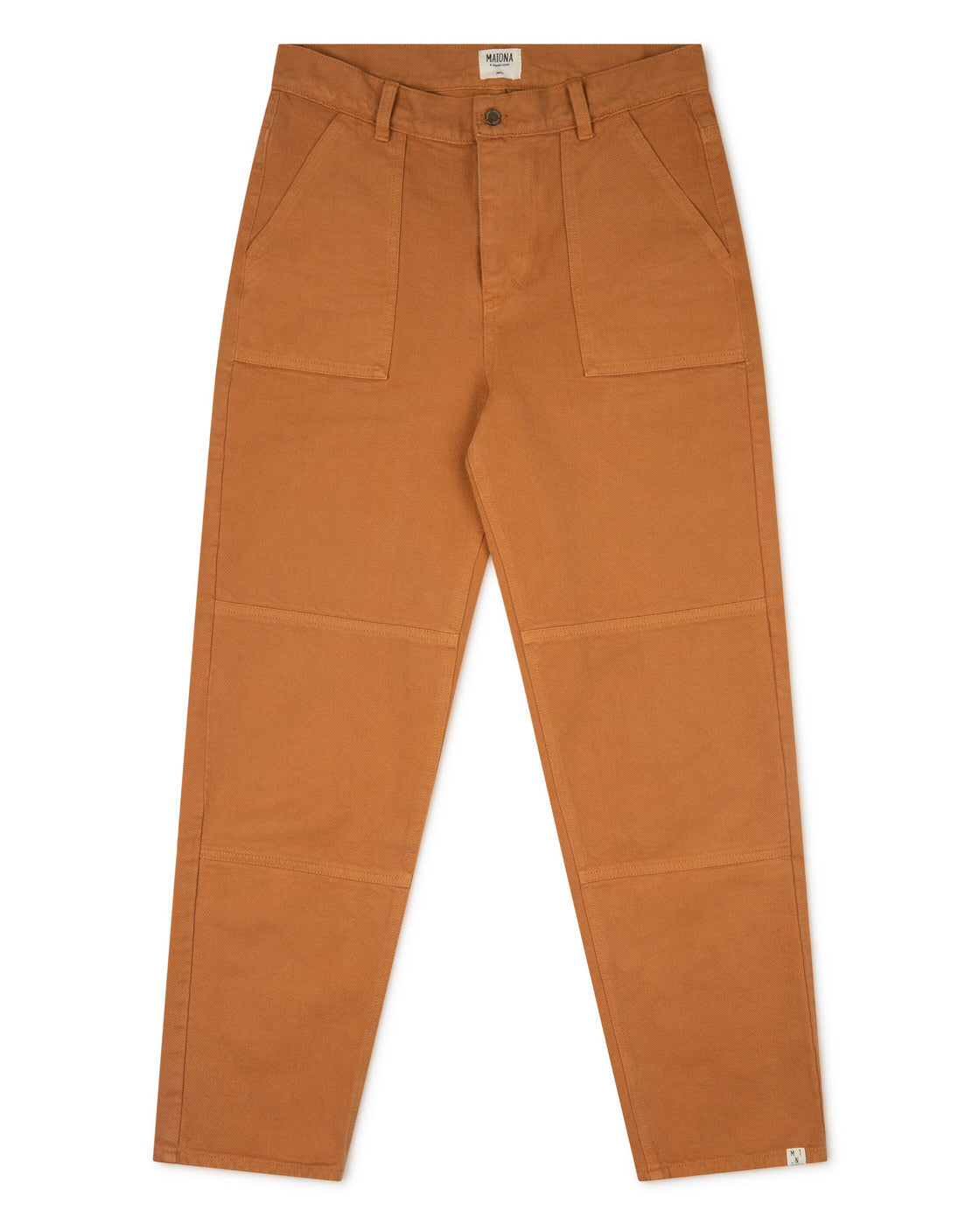 Pantalon marron cuivré en coton biologique par Matona