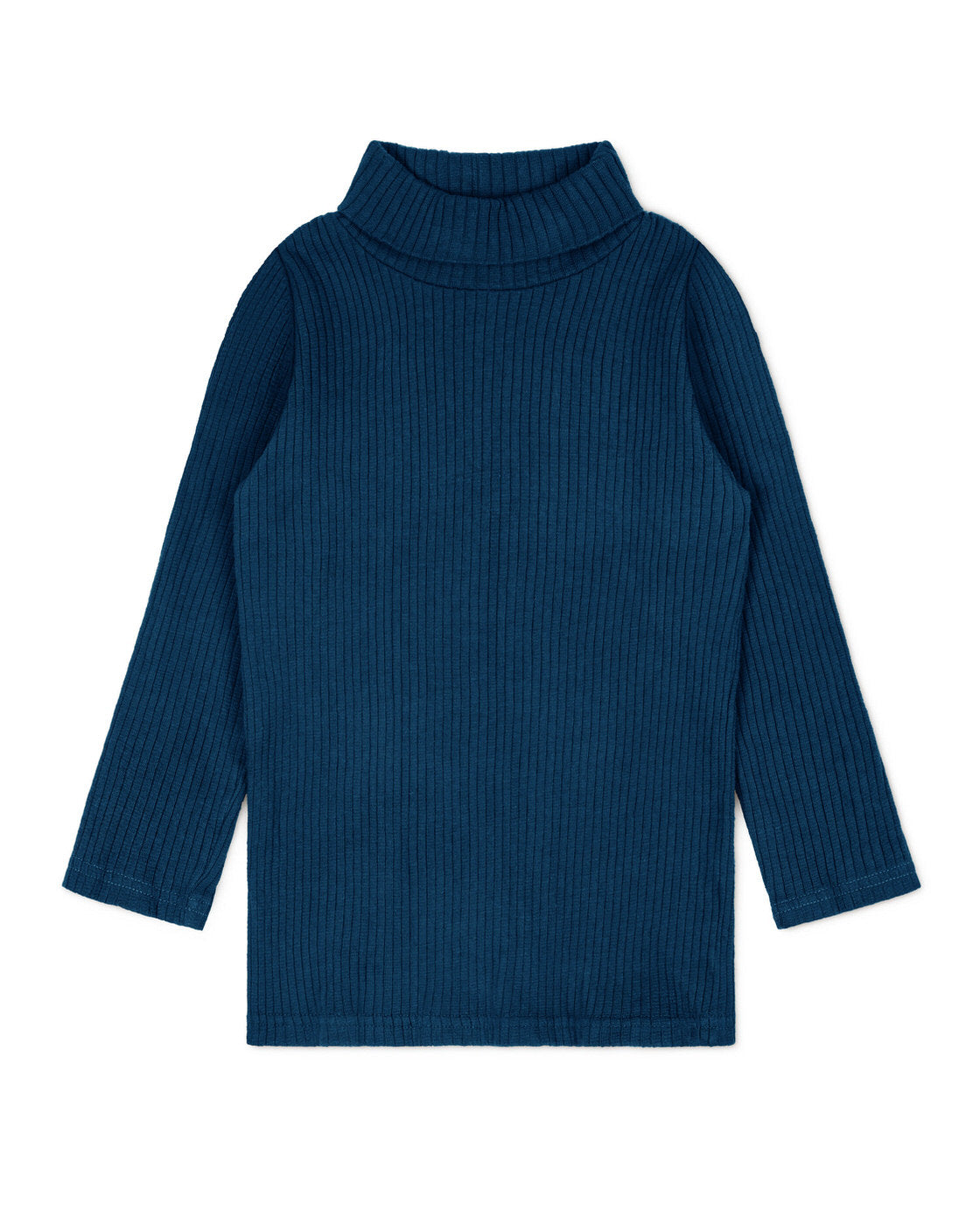 Dark blue turtleneck sweater made of organic cotton from Matona