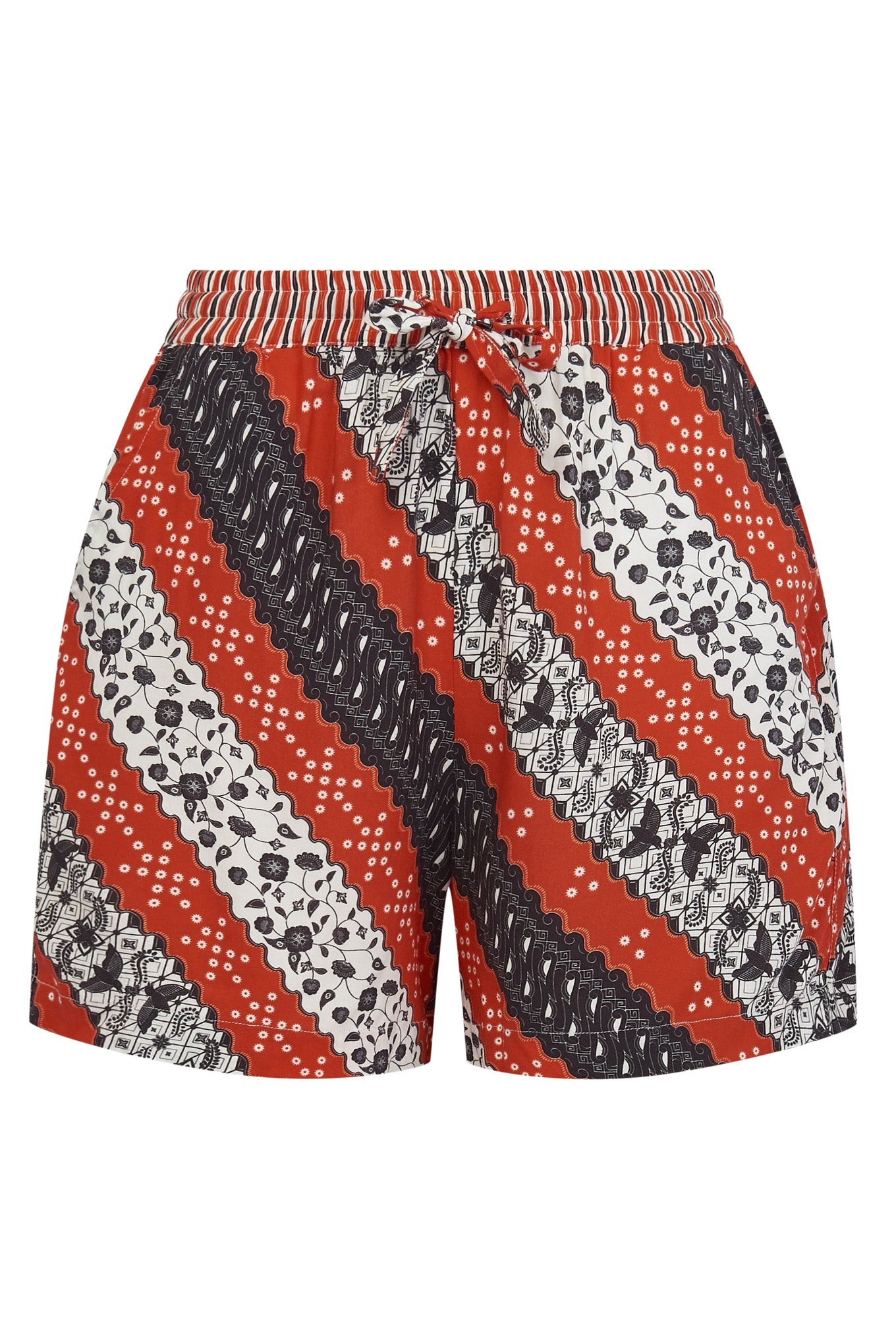 Poppy red Leah shorts made from tree cellulose by Komodo