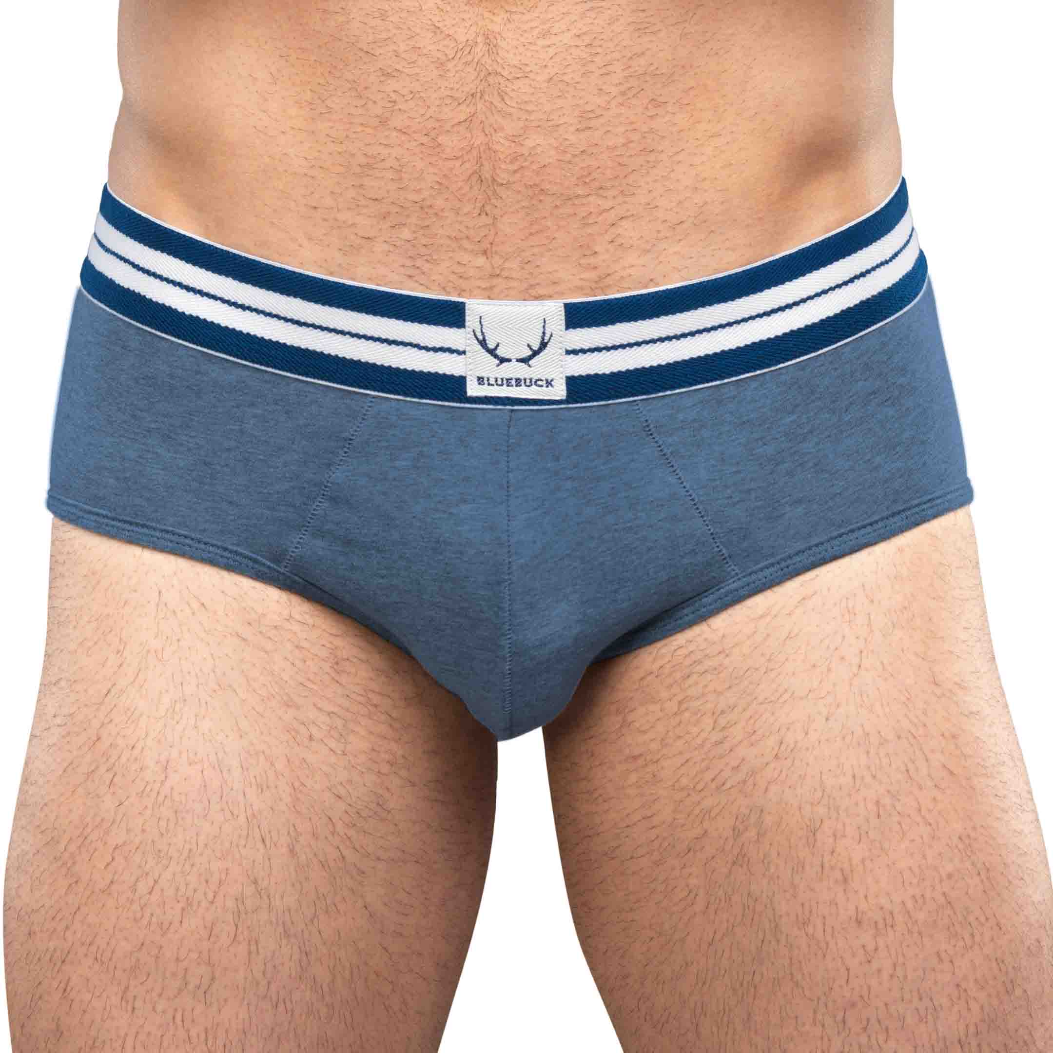 Moon blue underpants made of organic cotton from Bluebuck