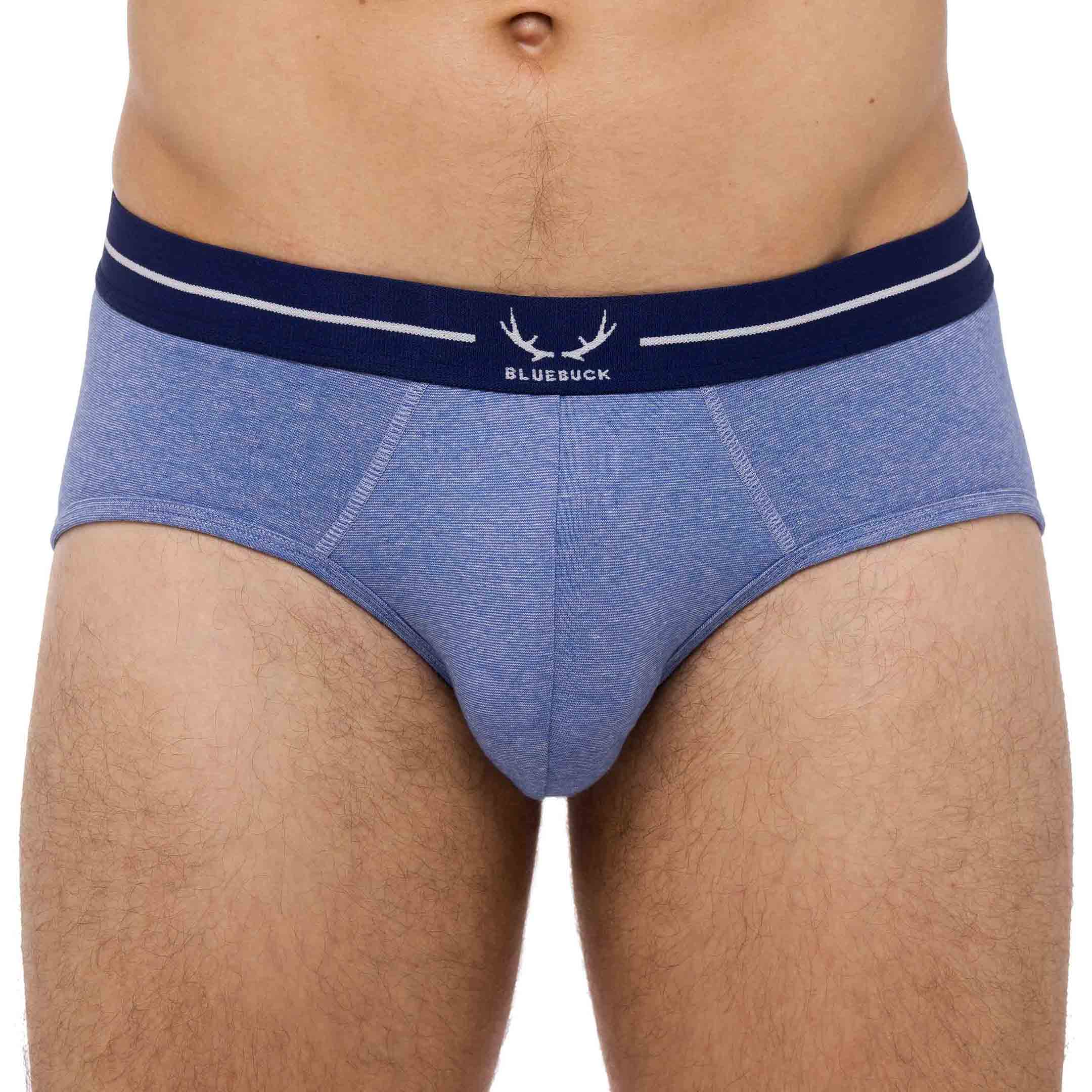 Blue underpants made of organic cotton from Bluebuck