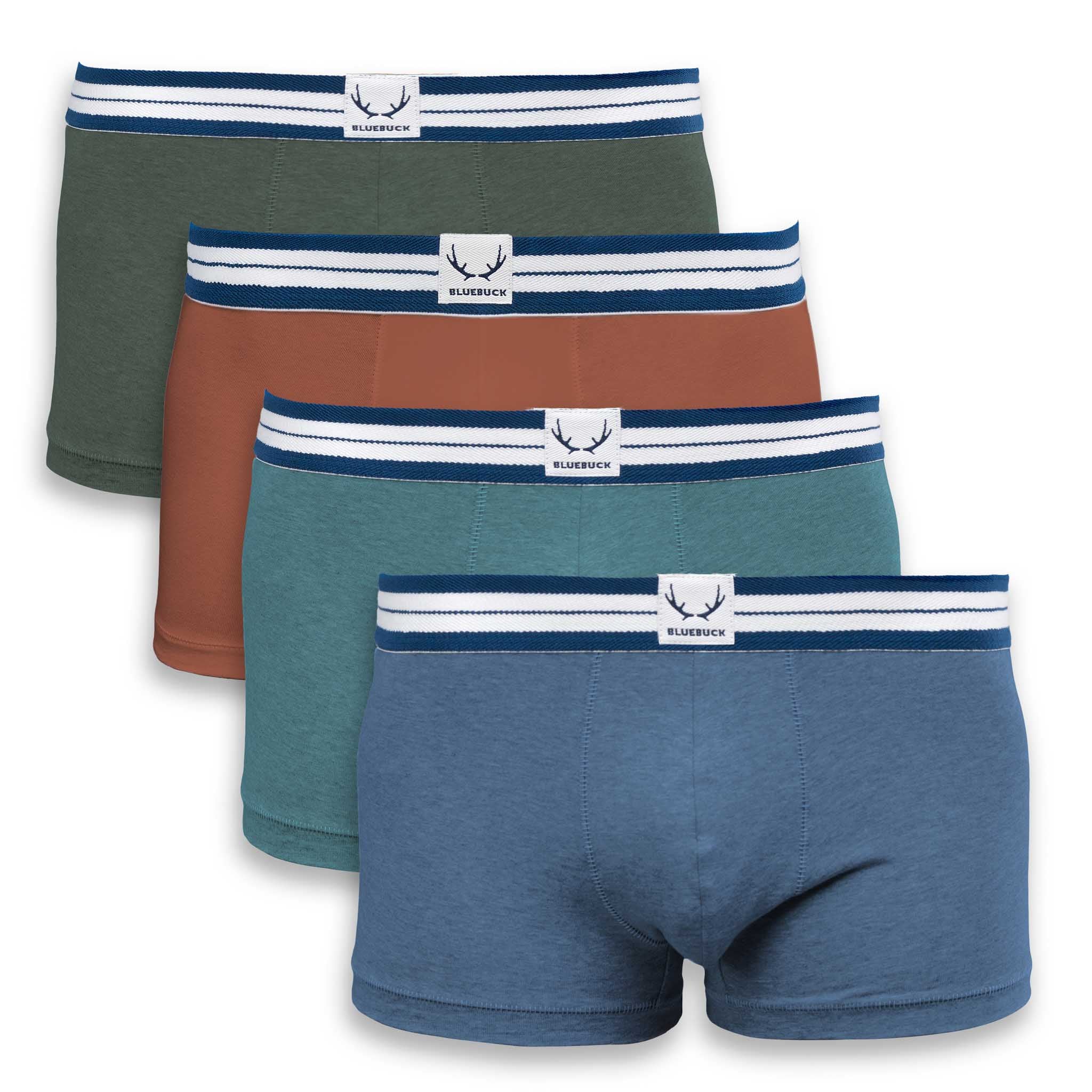 Classic boxer shorts 4-pack made of organic cotton from Bluebuck