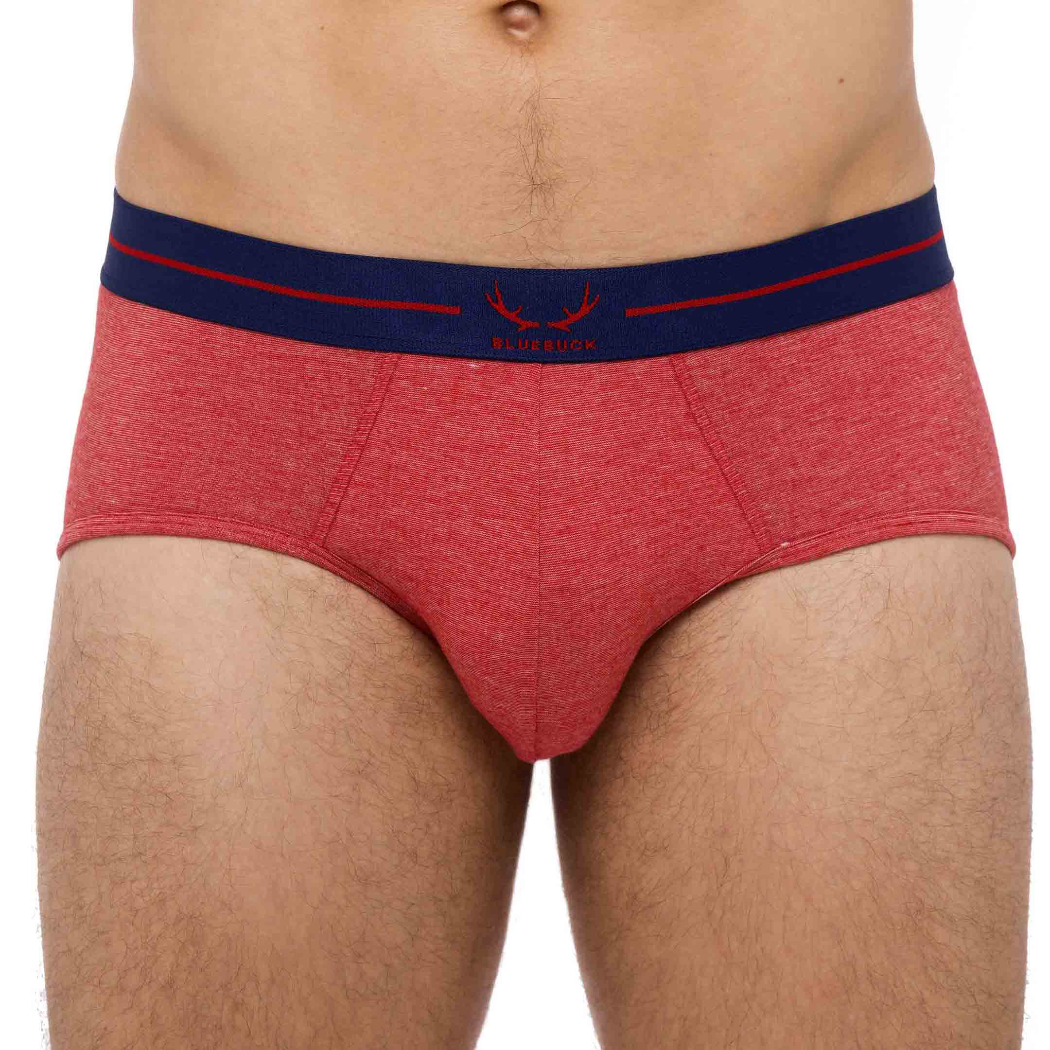 Red underpants made of organic cotton from Bluebuck