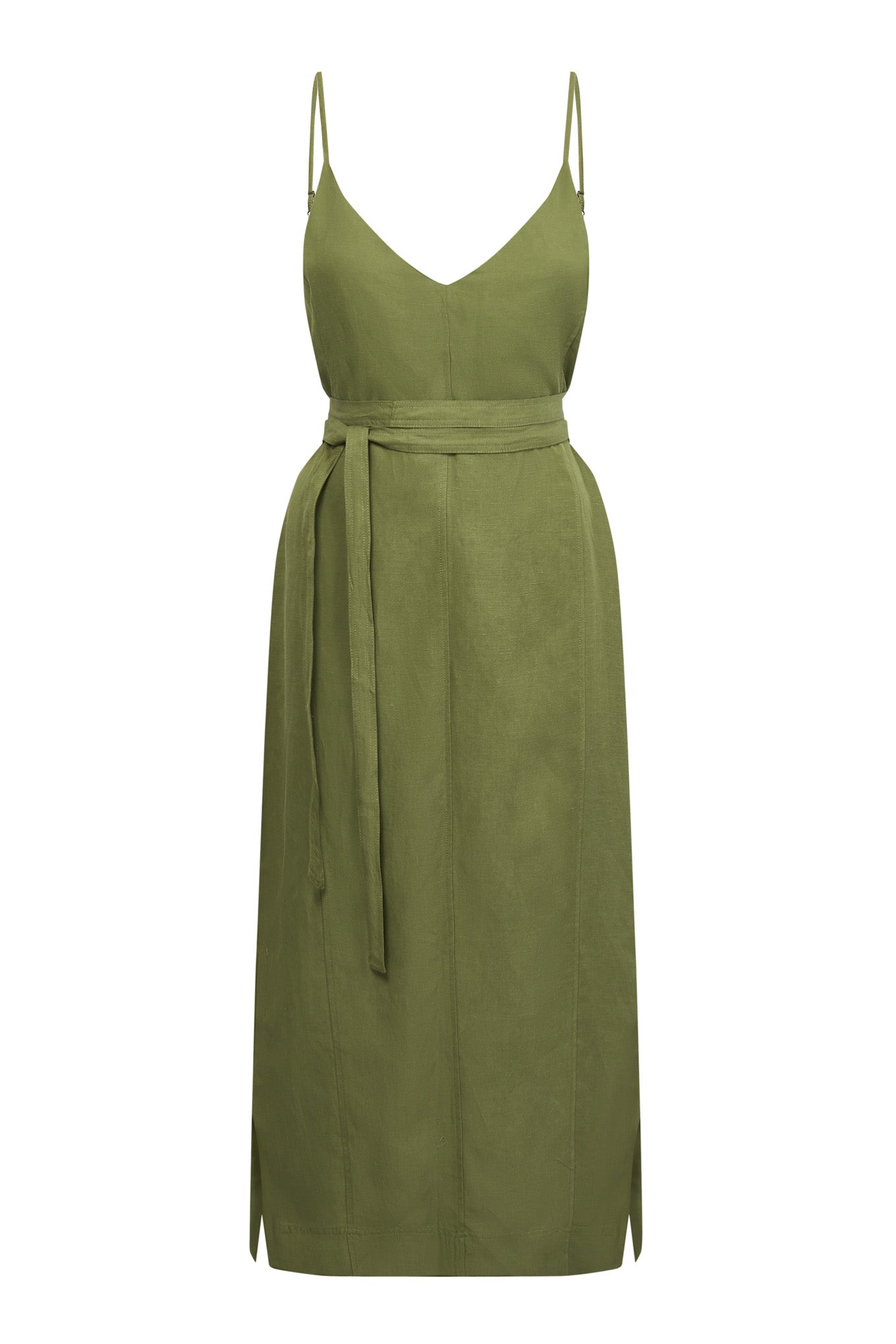 Grünes Kleid IMAN aus Tencel und Leinen von Komodo