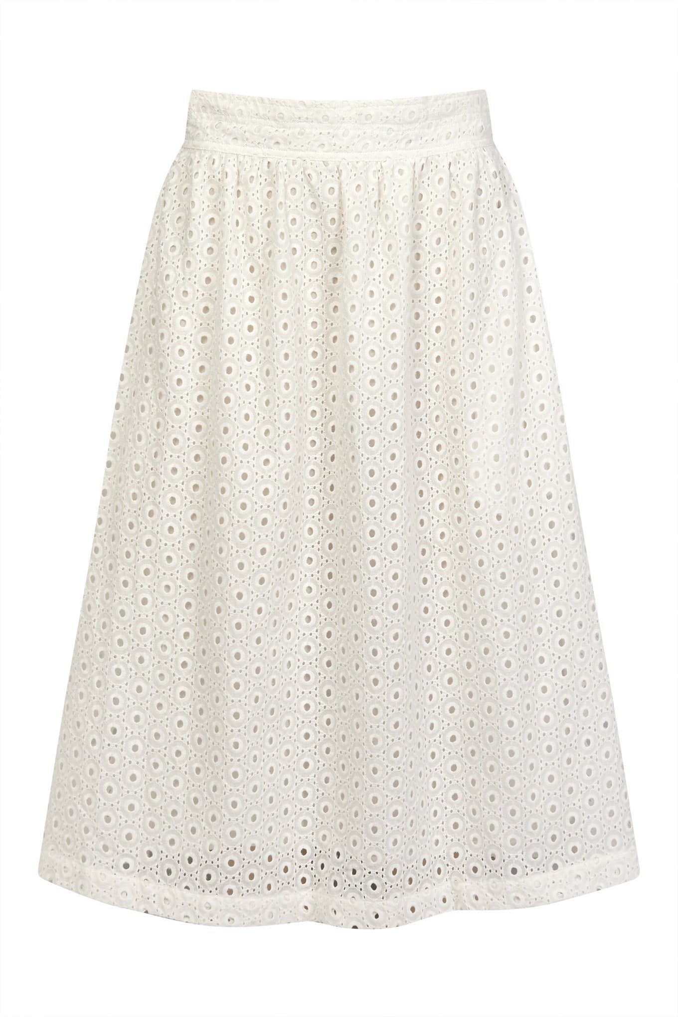 White midi skirt NAMI made from 100% organic cotton by Komodo