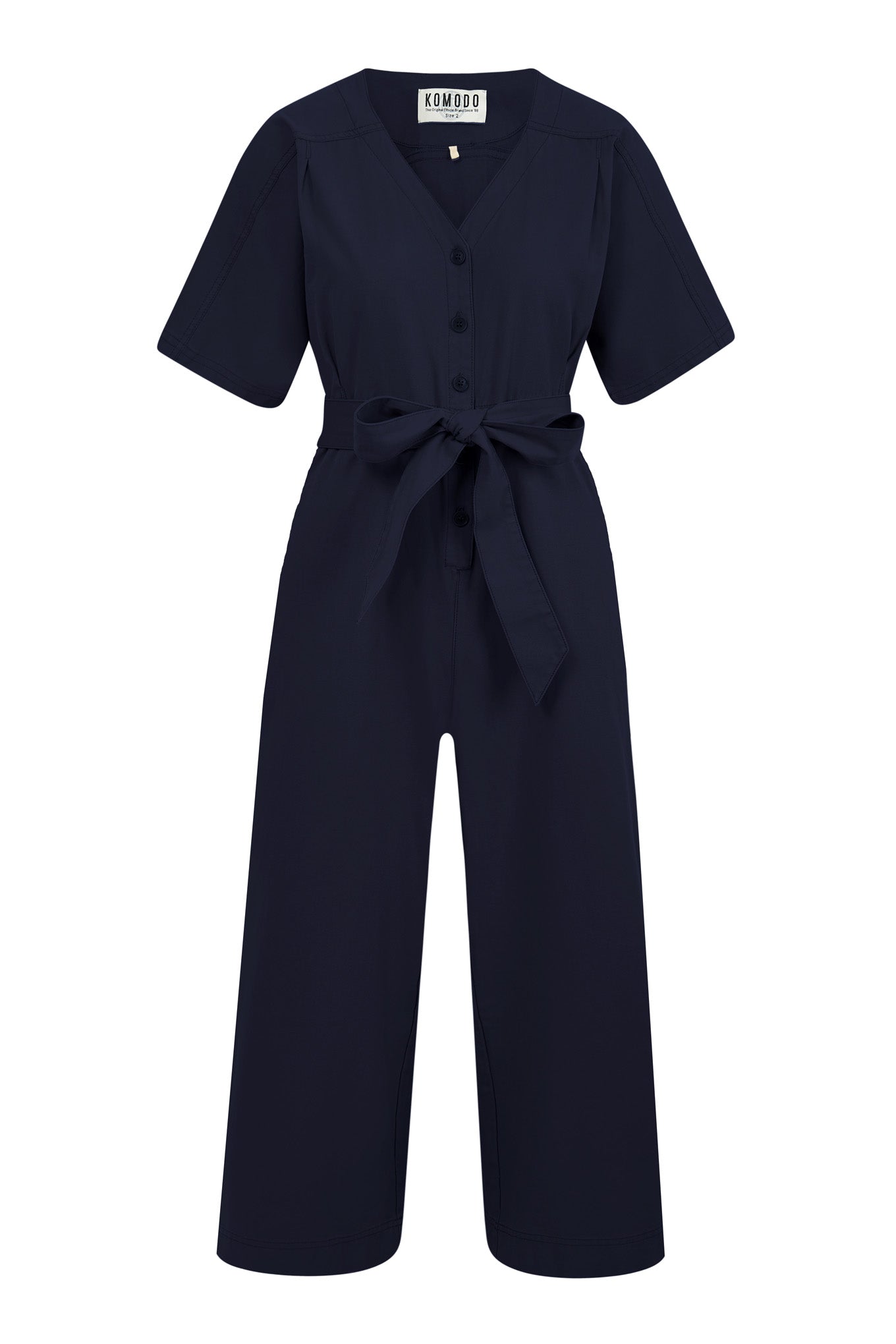 Navy blue jumpsuit ASTIR made from 100% organic cotton by Komodo