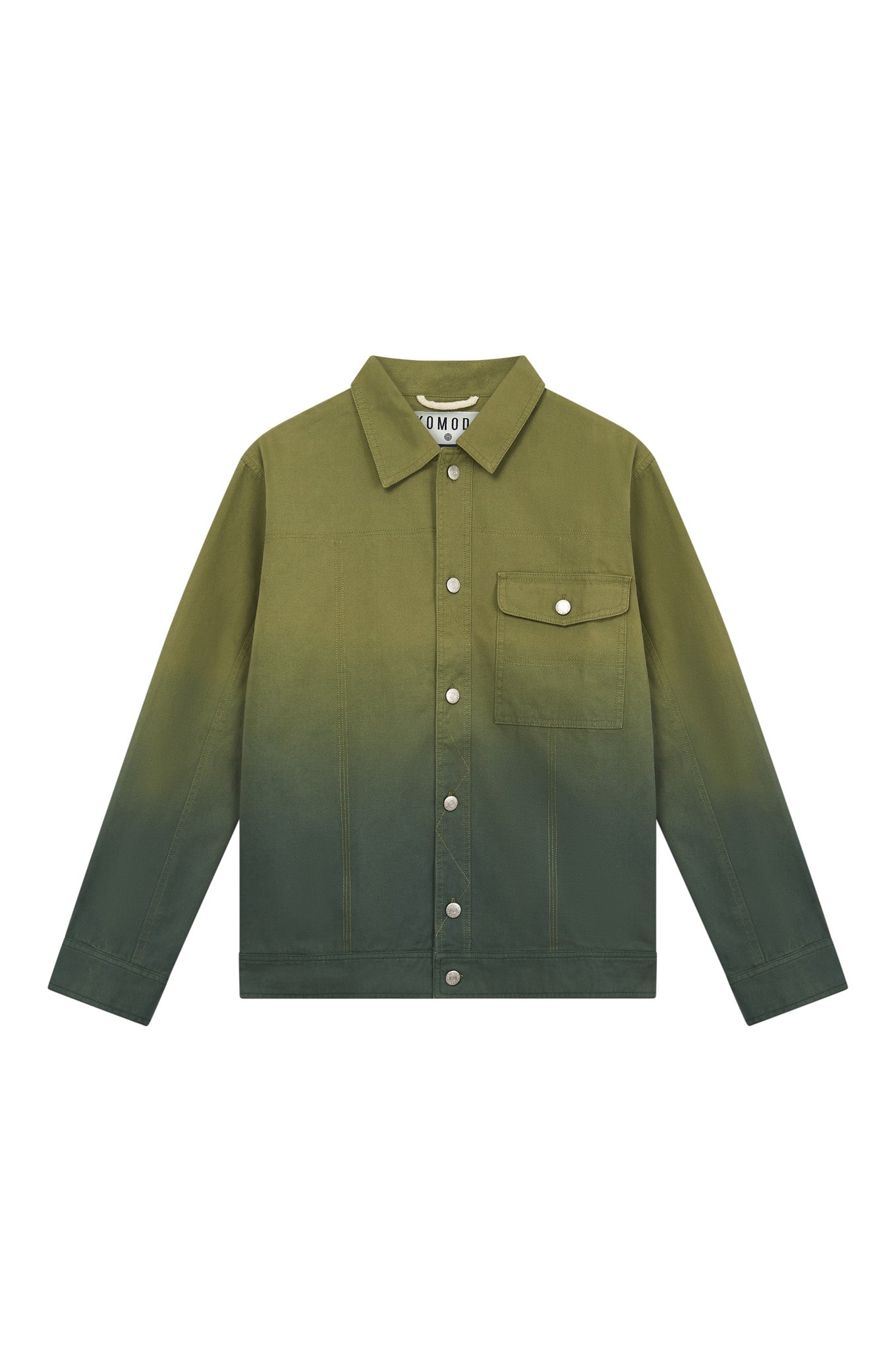 Khaki green jacket Orino made from 100% organic cotton by Komodo