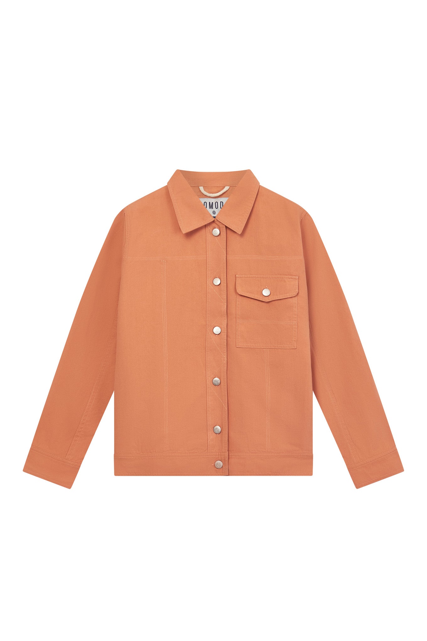 Orange jacket Orino made from 100% organic cotton from Komodo