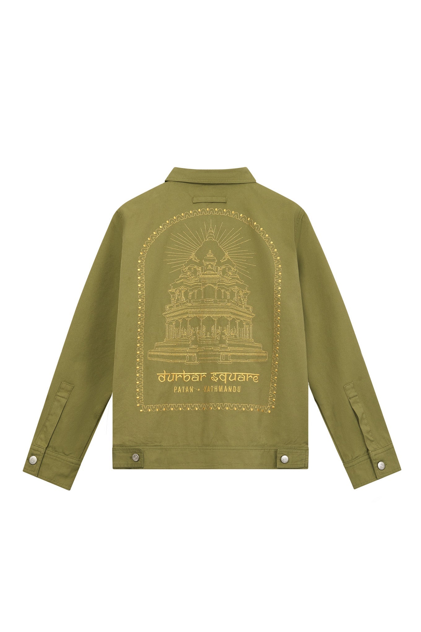 Khaki green men's jacket DUNBAR made of organic cotton by Komodo