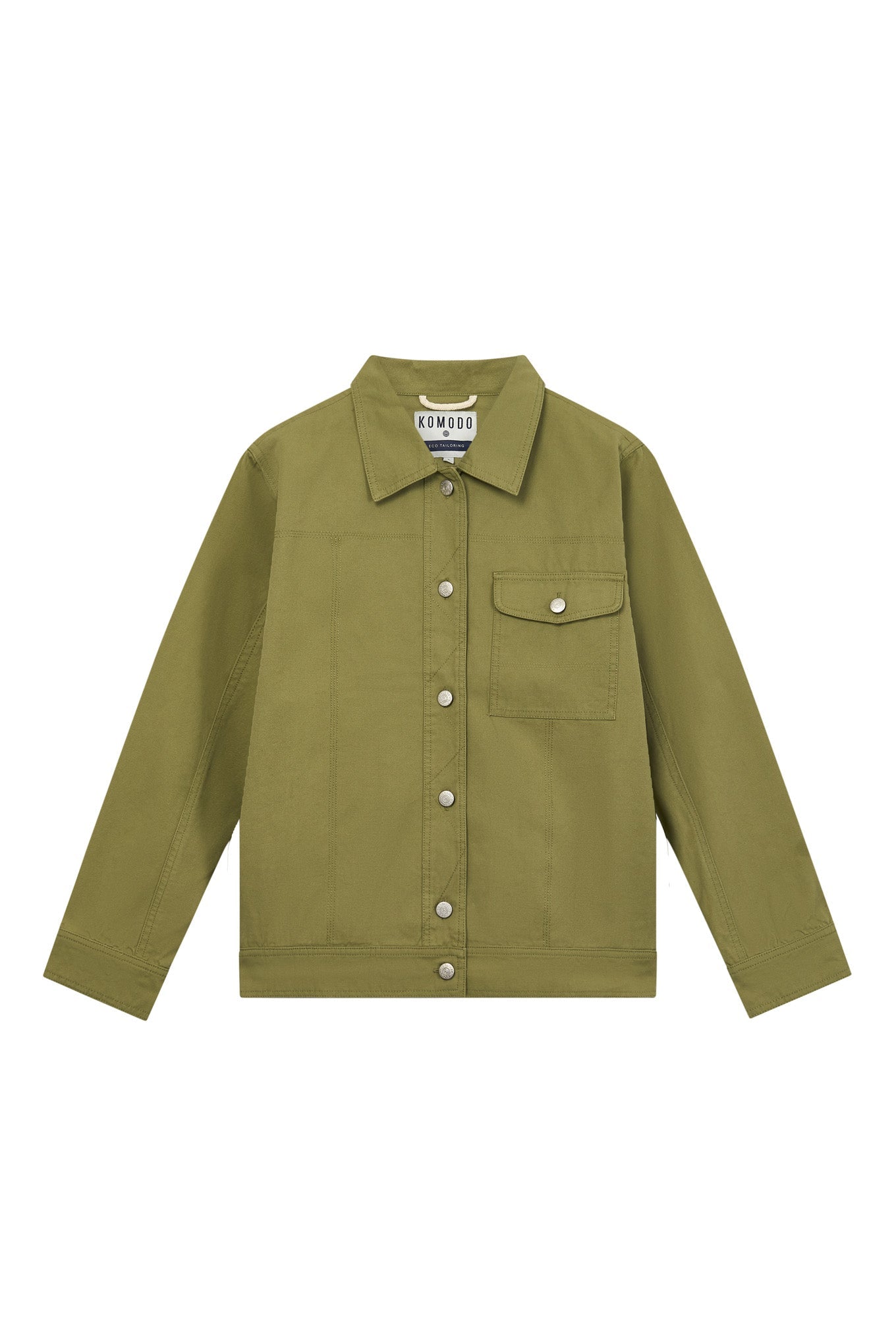 Khaki green men's jacket DUNBAR made of organic cotton by Komodo