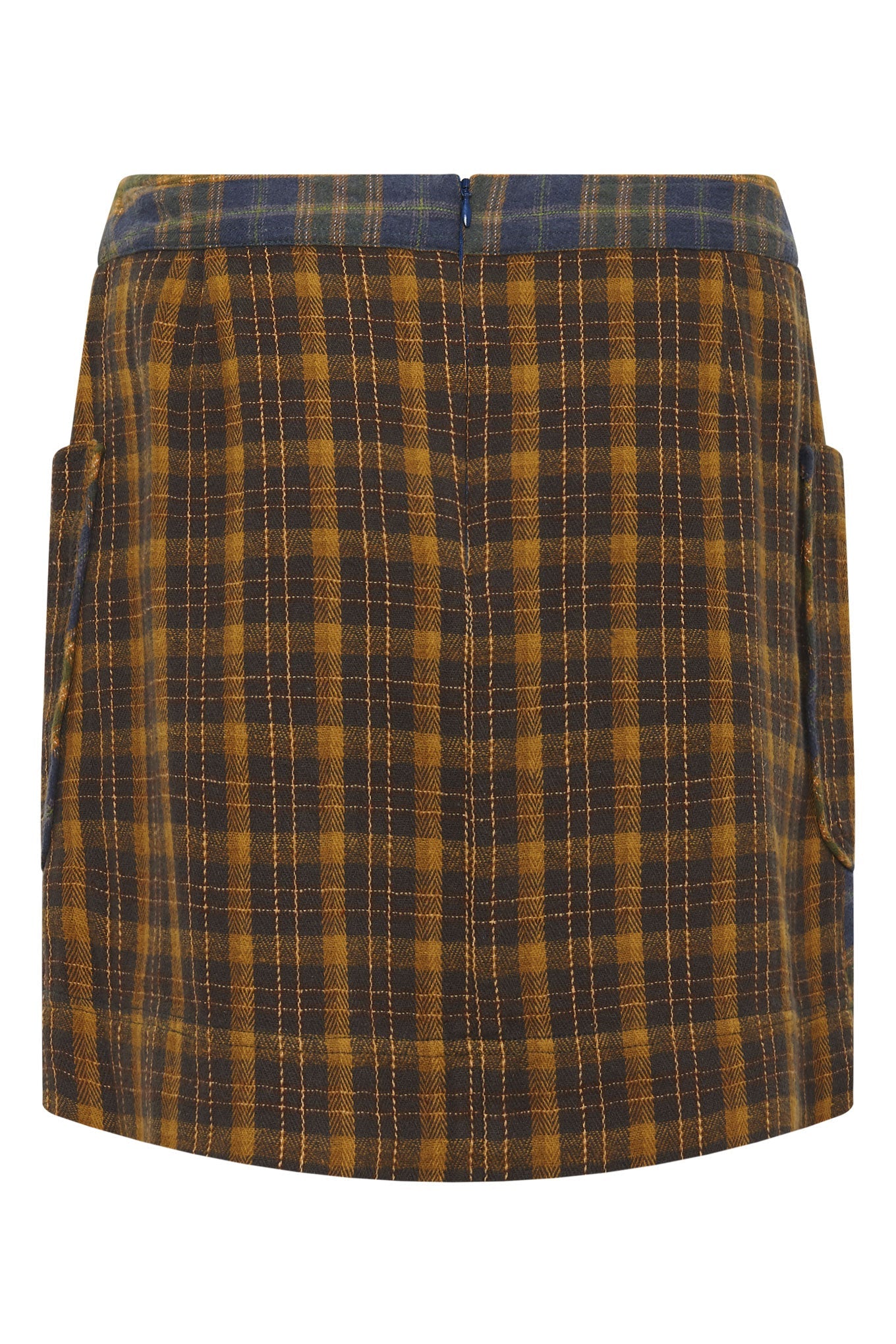Colorful, checked mini skirt SUKI made from 100% organic cotton by Komodo