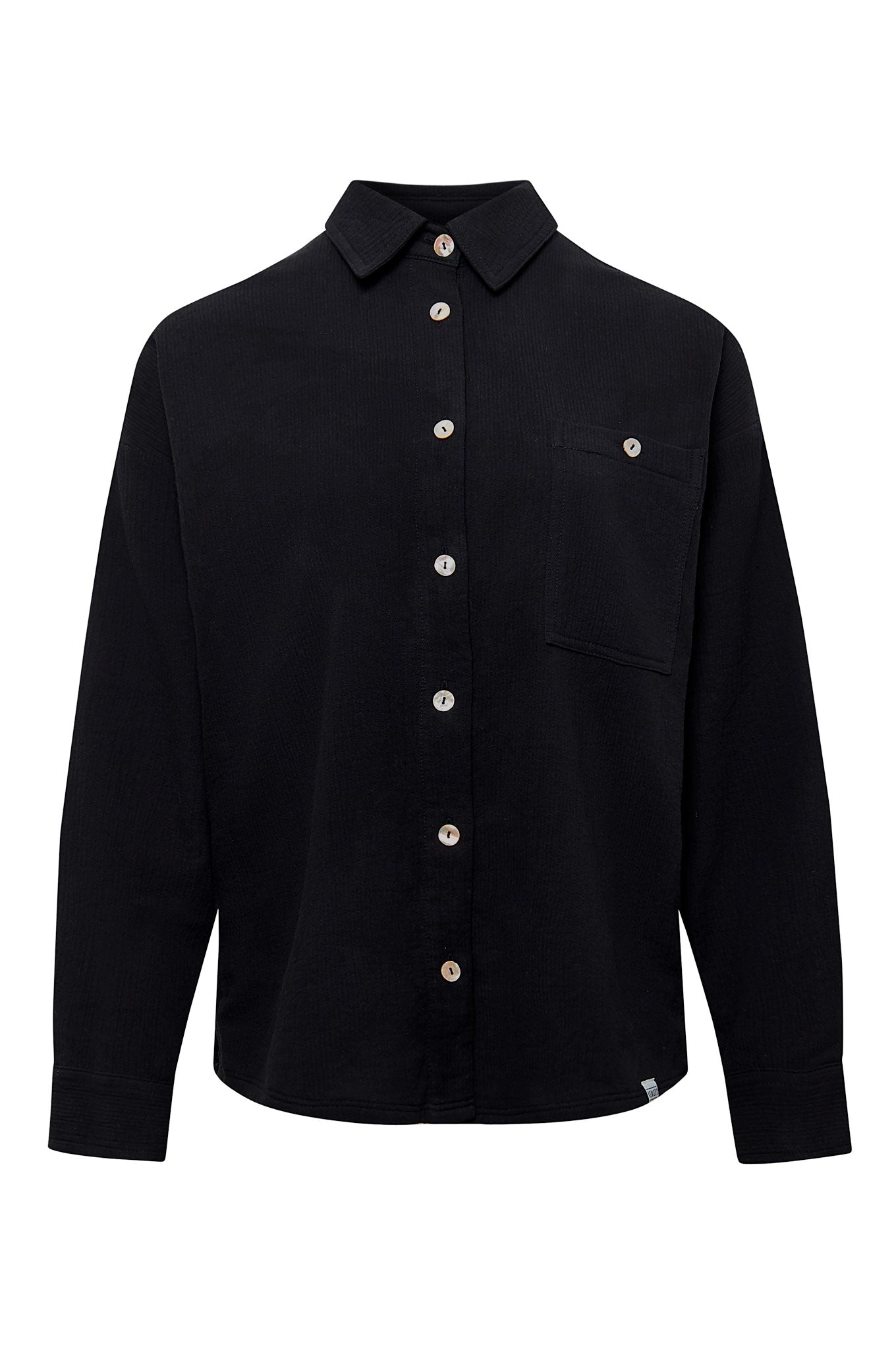 Black blouse HANAKO made from 100% organic cotton by Komodo