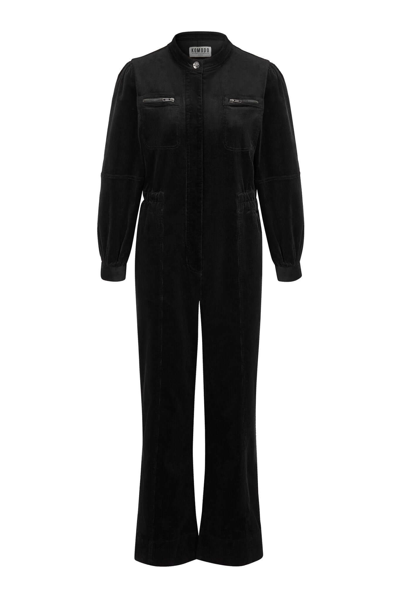 Black jumpsuit KAWA made of organic cotton by Komodo