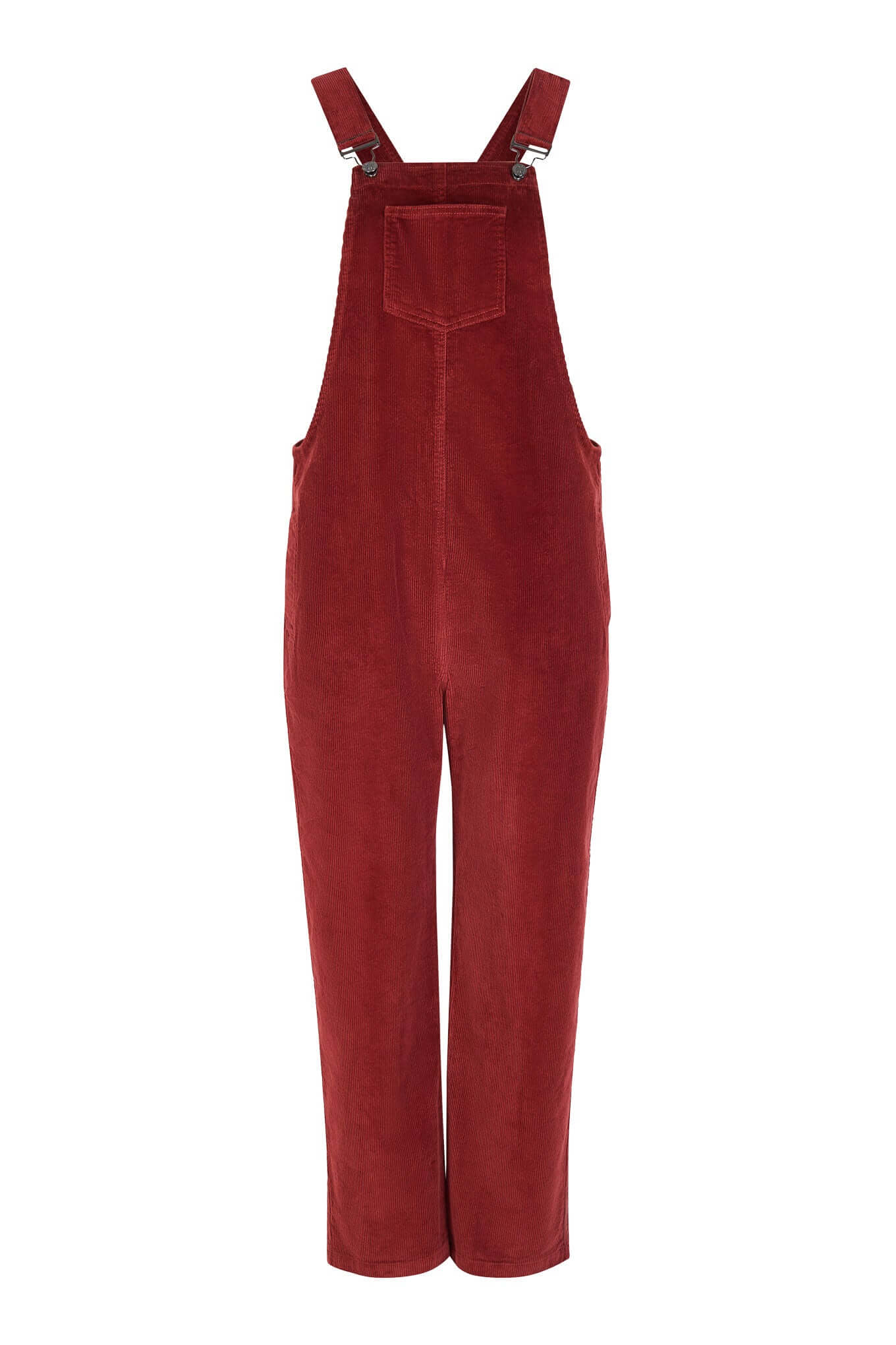 Red JOY dungarees made of organic cotton from Komodo