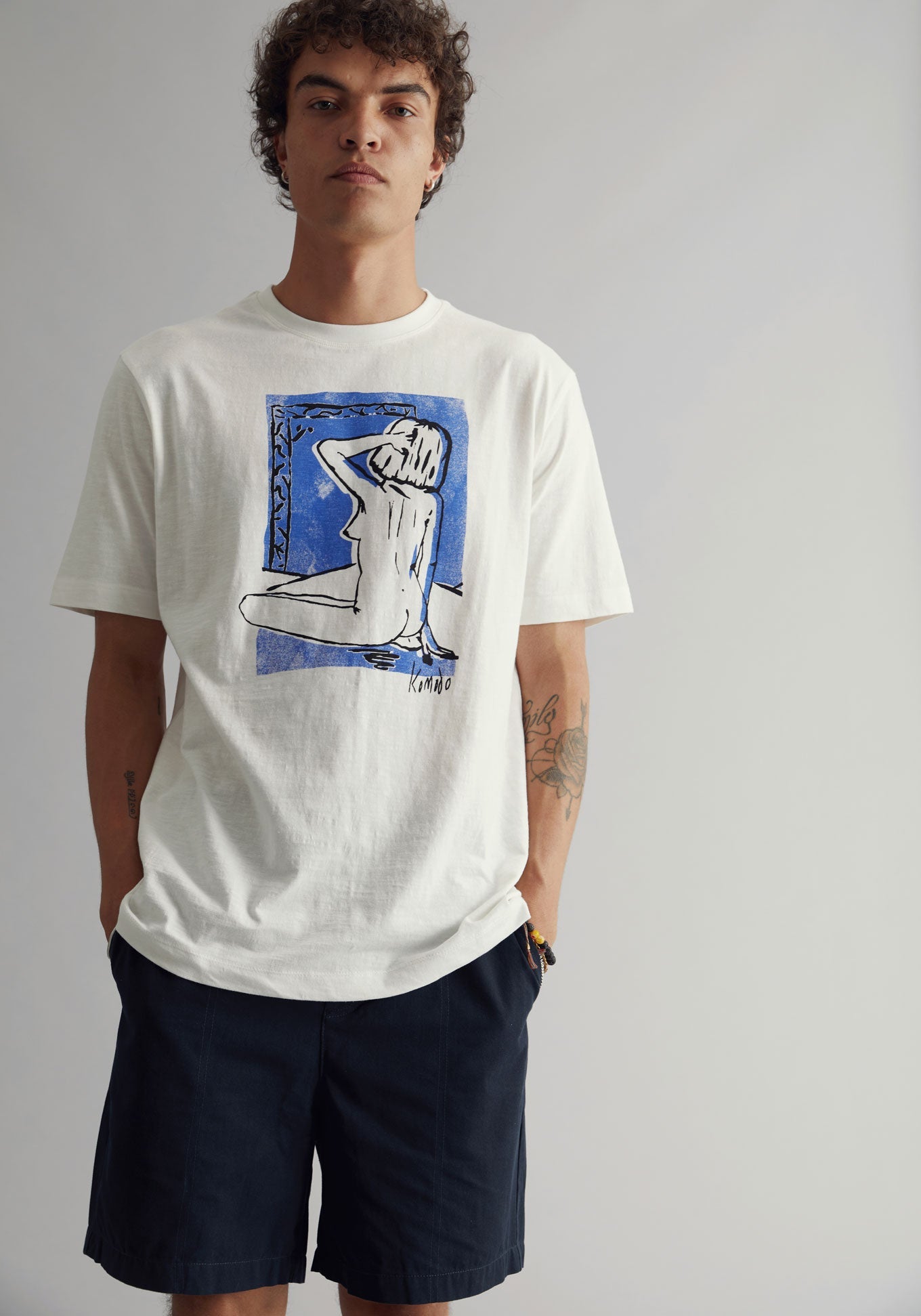 T-shirt CHEEKY blanc en coton biologique de Komodo