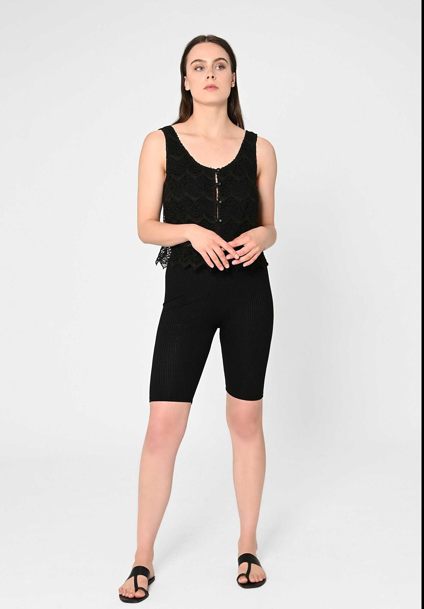 Cycling shorts AENIS in black from LOVJOI made of TENCEL™