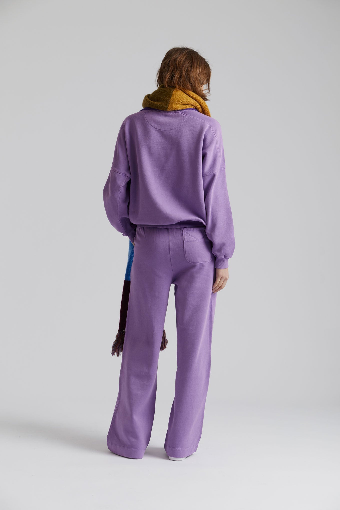 Pantalon de jogging large violet SOLEIL en coton 100% biologique de Komodo