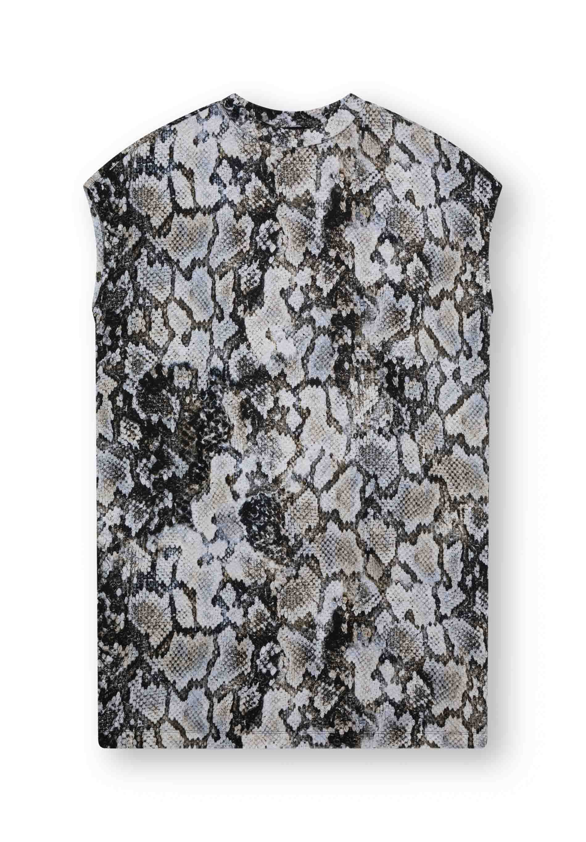 Dress FJELA in animal print by LOVJOI made of organic cotton 
