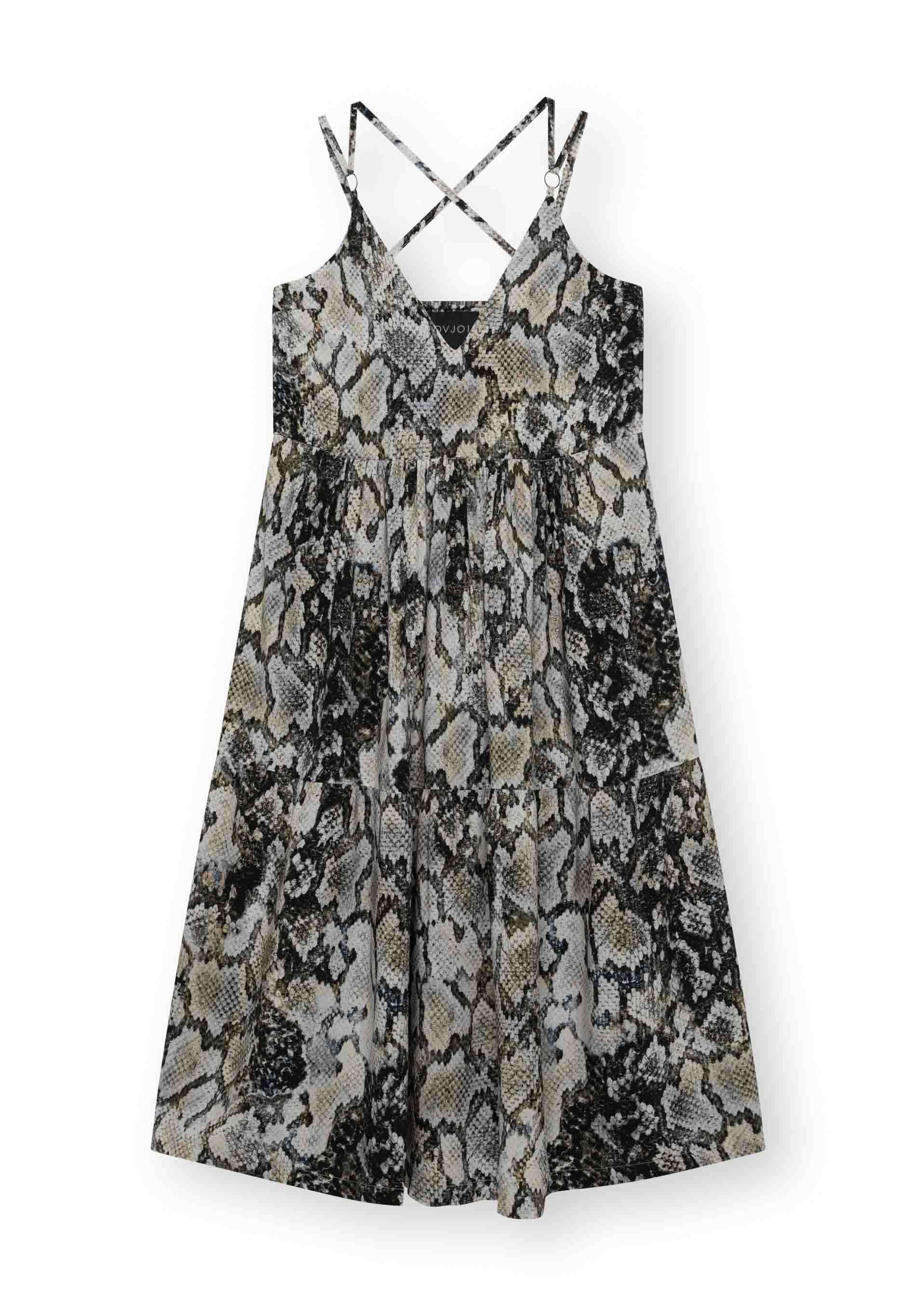 Dress SORAIDA in animal print by LOVJOI made from ECOVERO™ 